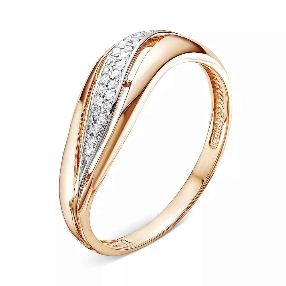 Кольцо из красного золота с бриллиантом V10431510100