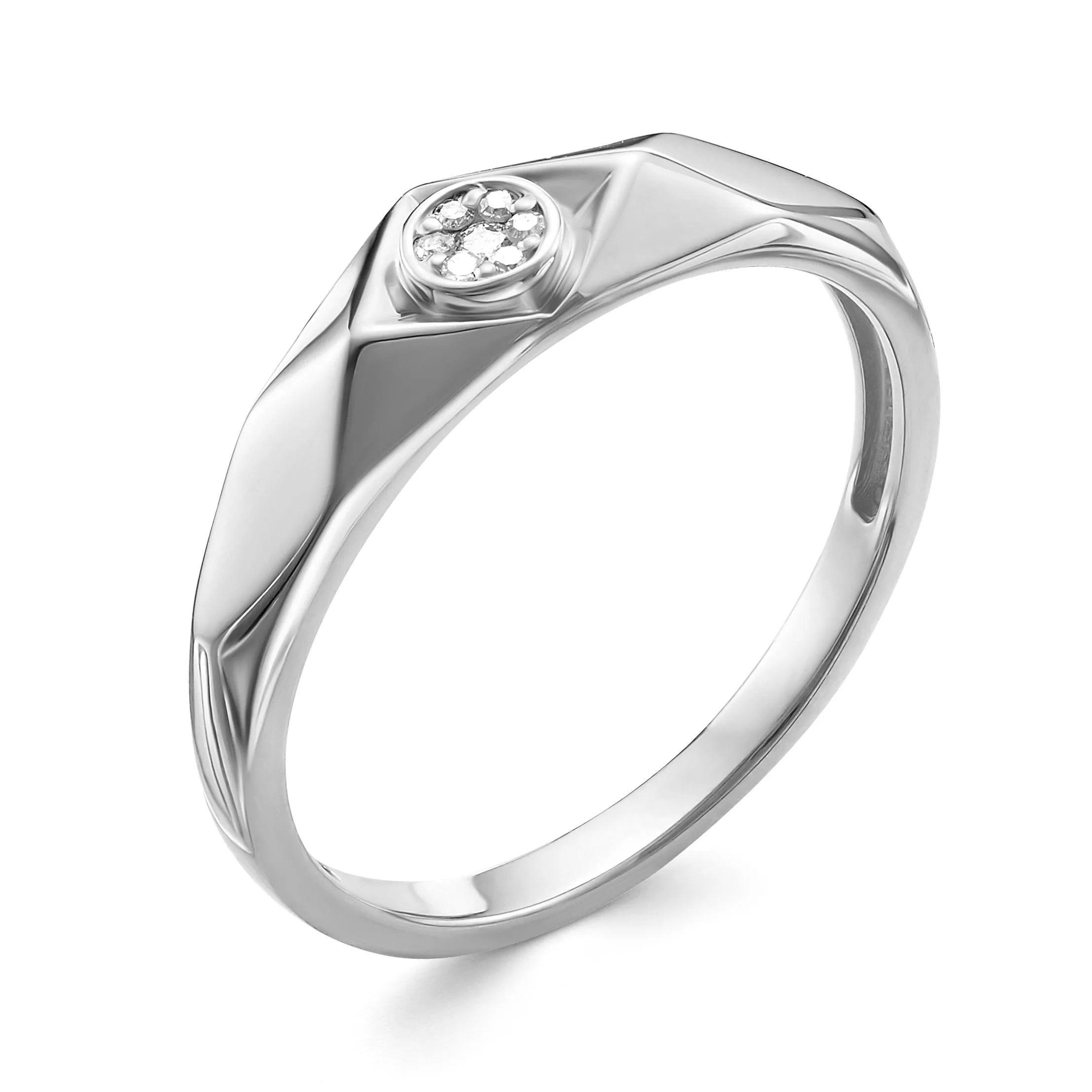 Кольцо из белого золота с бриллиантом V17142514600