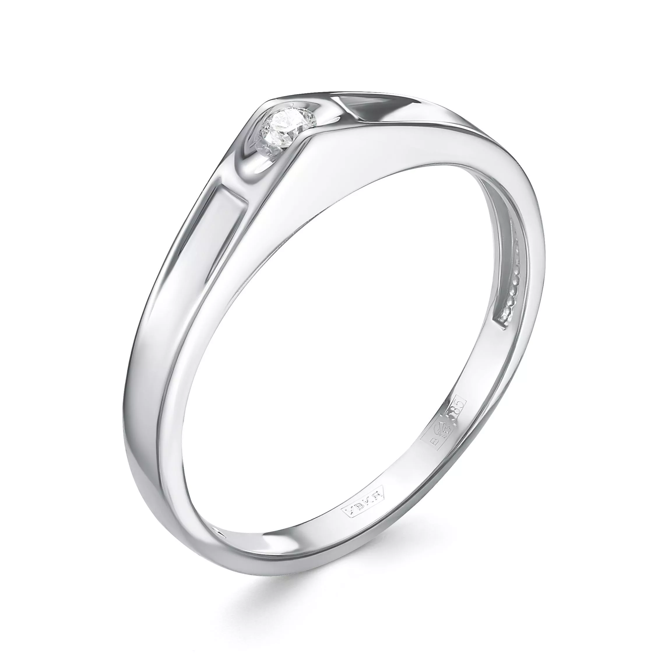 Кольцо из белого золота с бриллиантом V10552510000