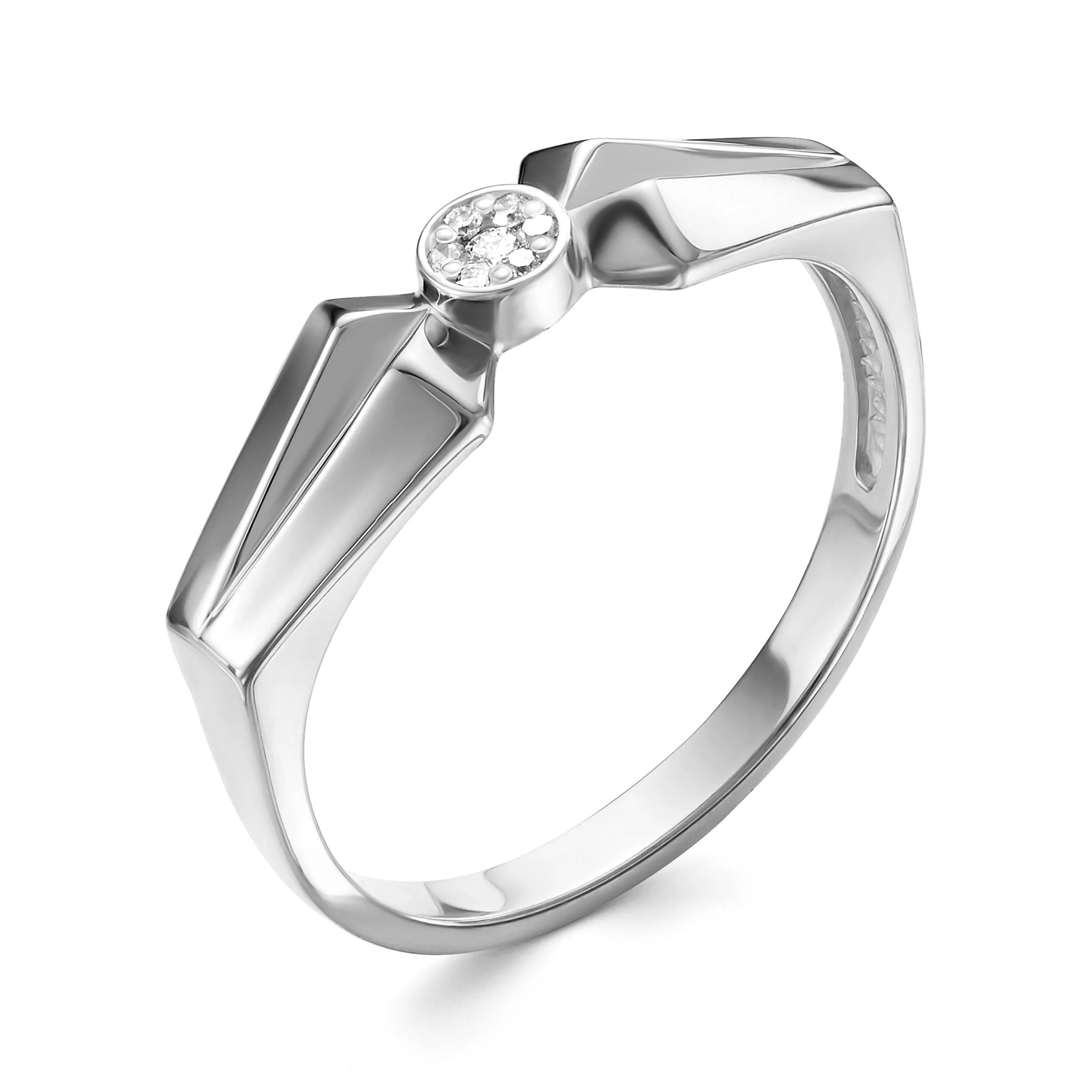 Кольцо из белого золота с бриллиантом V17102514600