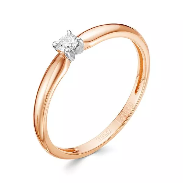 Кольцо из красного золота с бриллиантом V10391510000