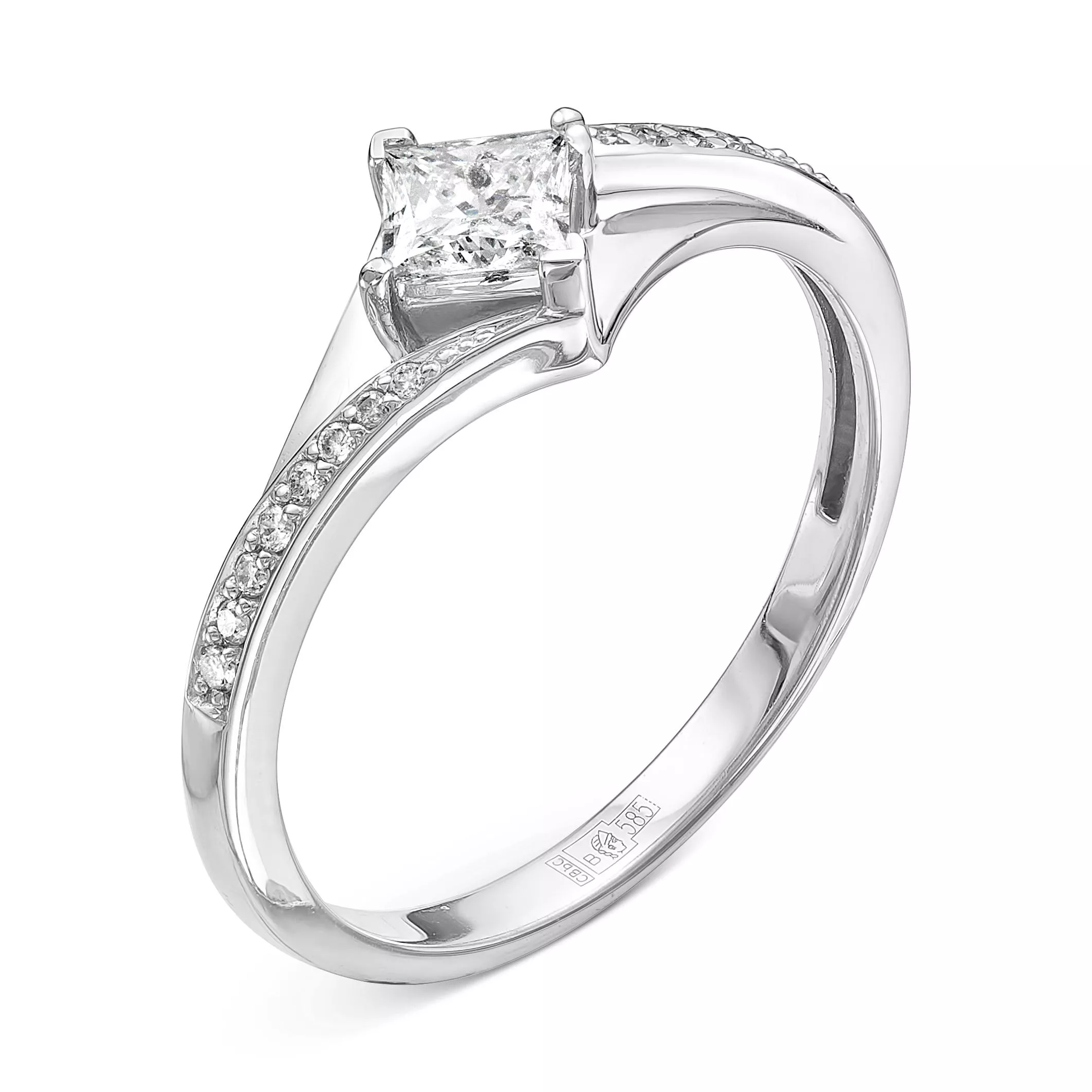 Кольцо из белого золота с топазом V12172510000