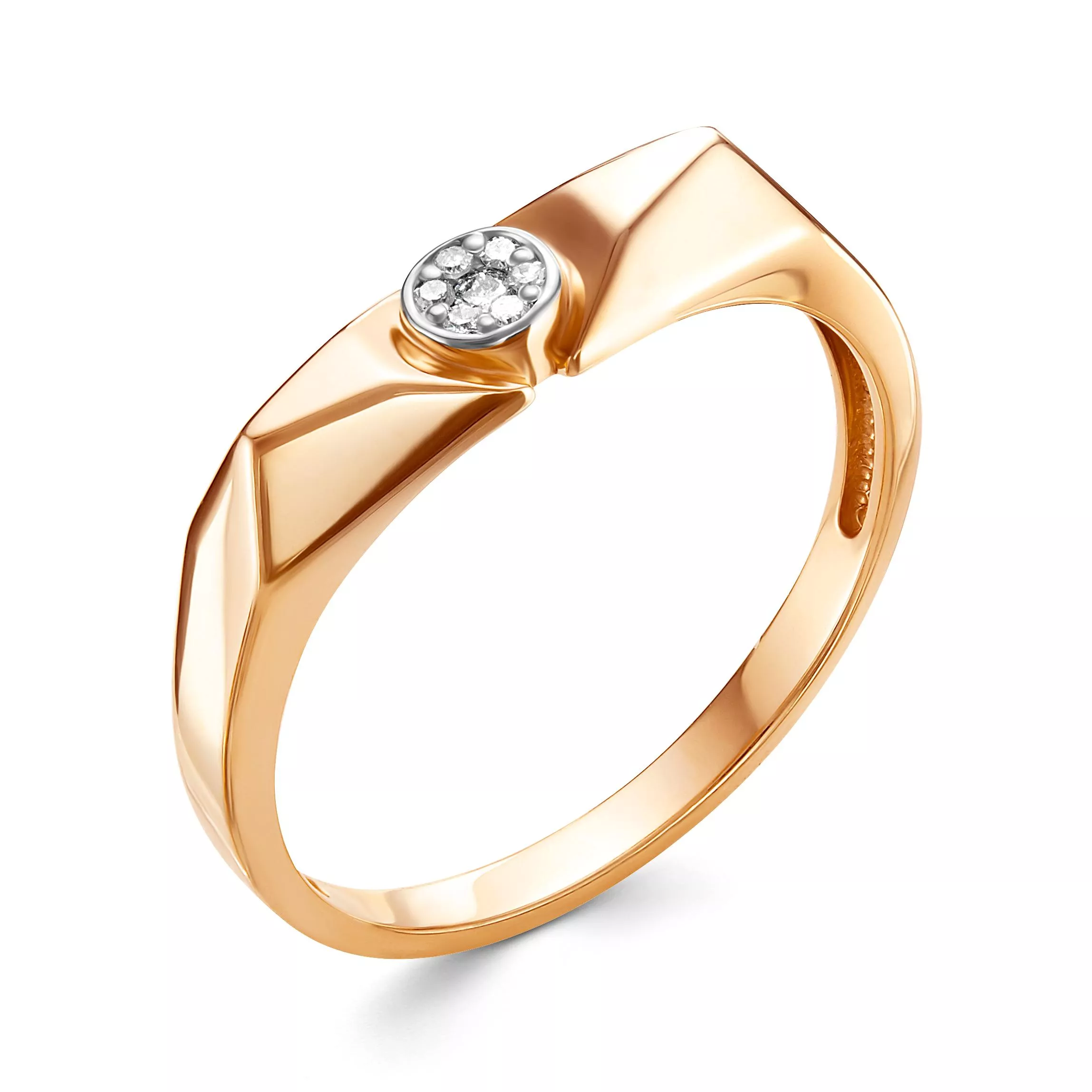 Кольцо из красного золота с бриллиантом V17131514600