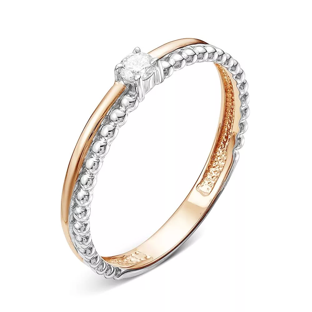 Кольцо из красного золота с бриллиантом V10281510000