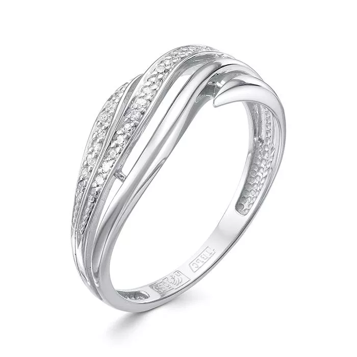 Кольцо из белого золота с бриллиантом V10492510100