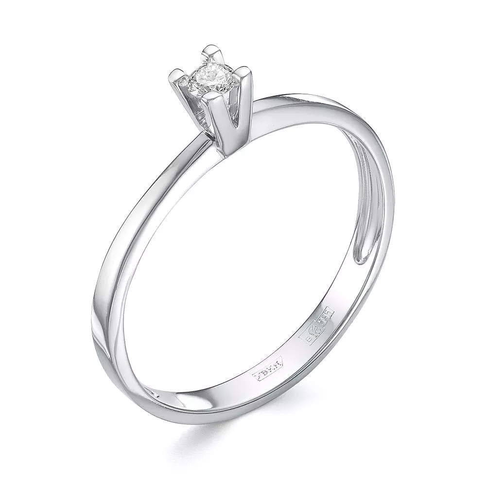 Кольцо из белого золота с бриллиантом V16062510000