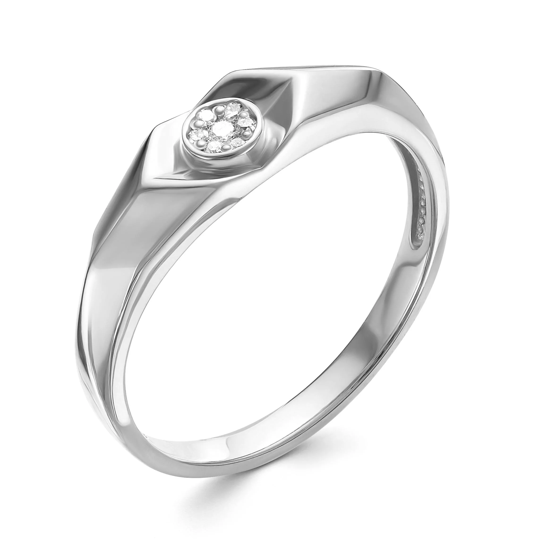 Кольцо из белого золота с бриллиантом V17112514600