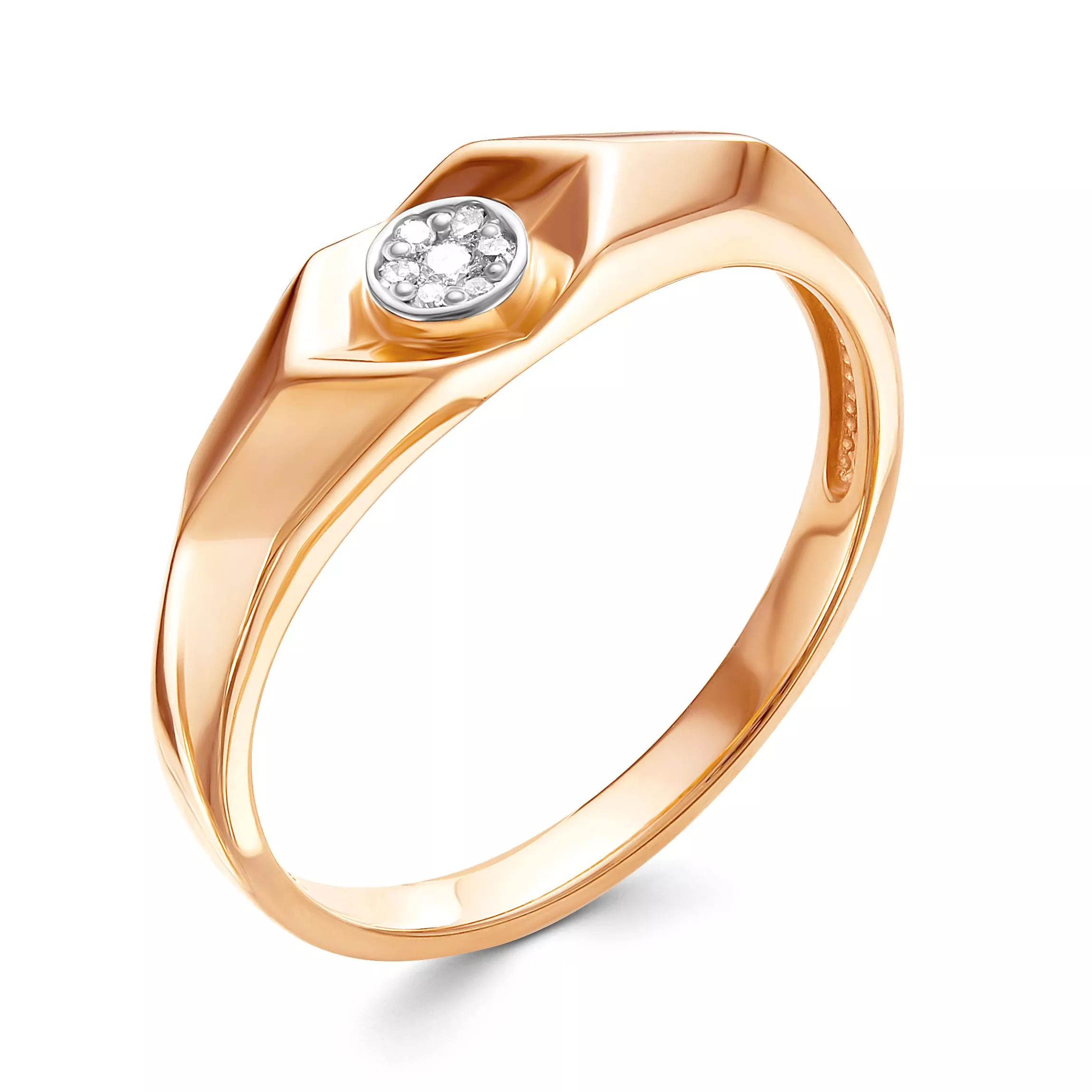 Кольцо из красного золота с бриллиантом V17111514600