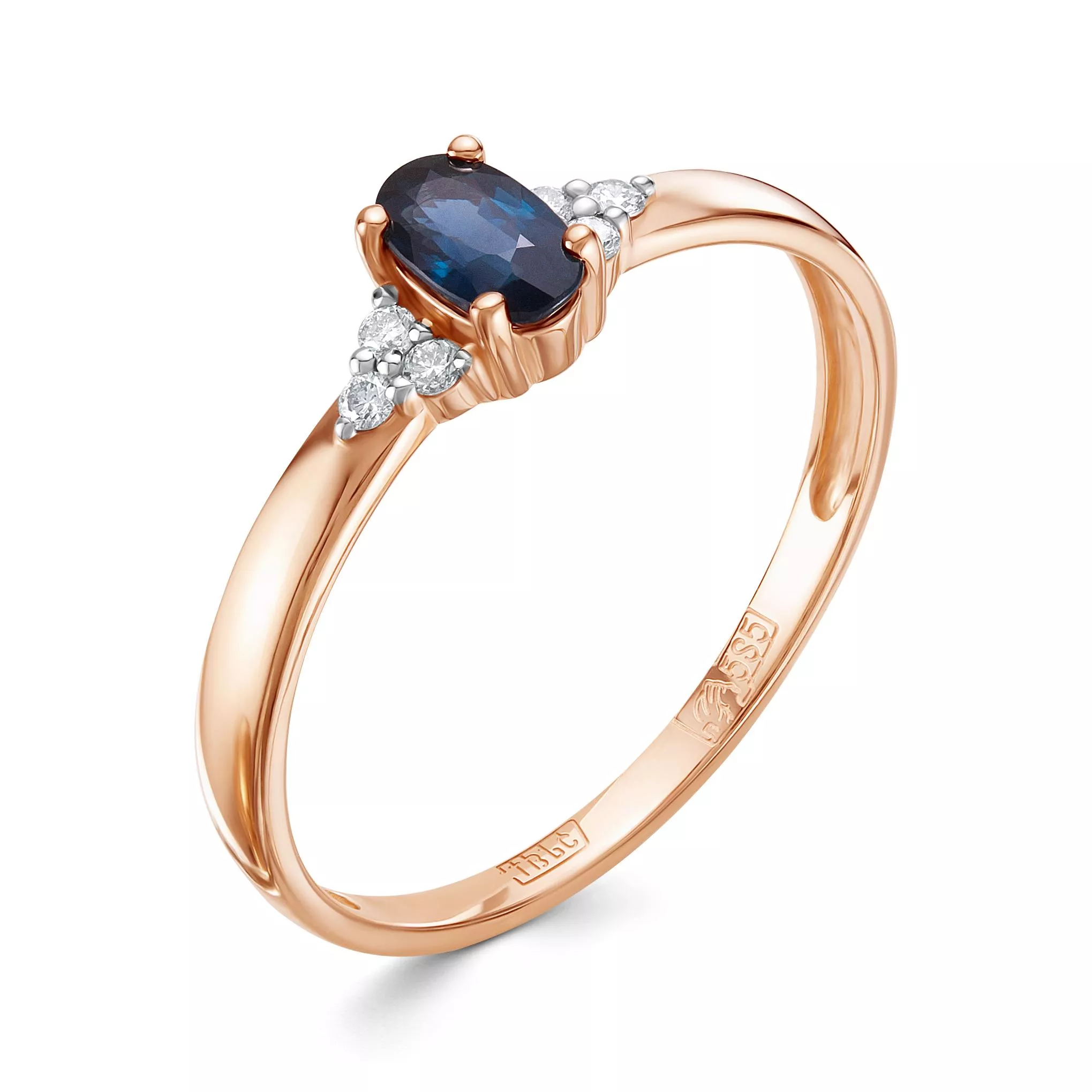 Кольцо из красного золота с сапфиром V15651510300