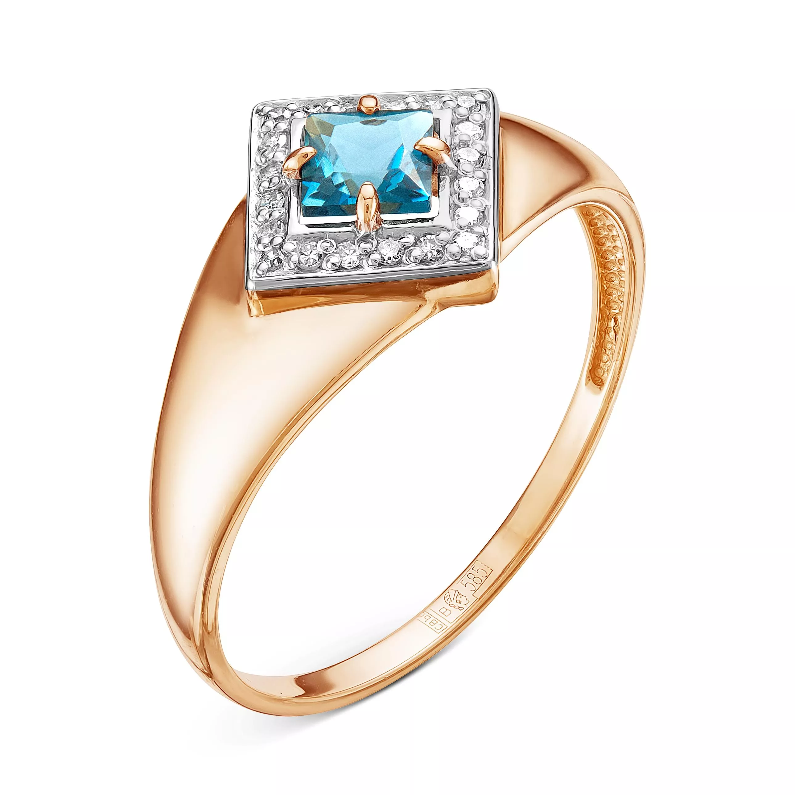 Кольцо из красного золота с топазом V11501512300