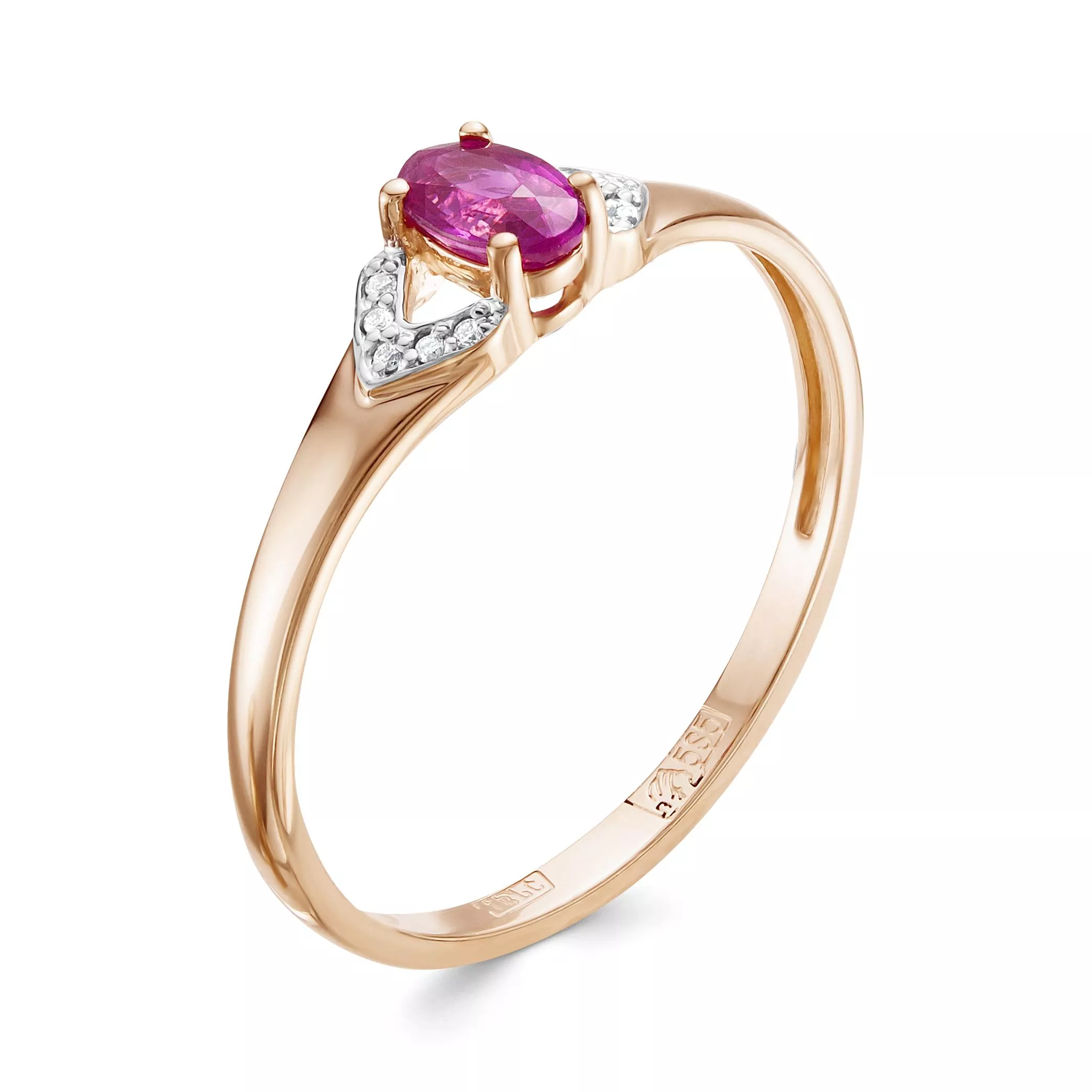 Кольцо из красного золота с рубином V15561510500