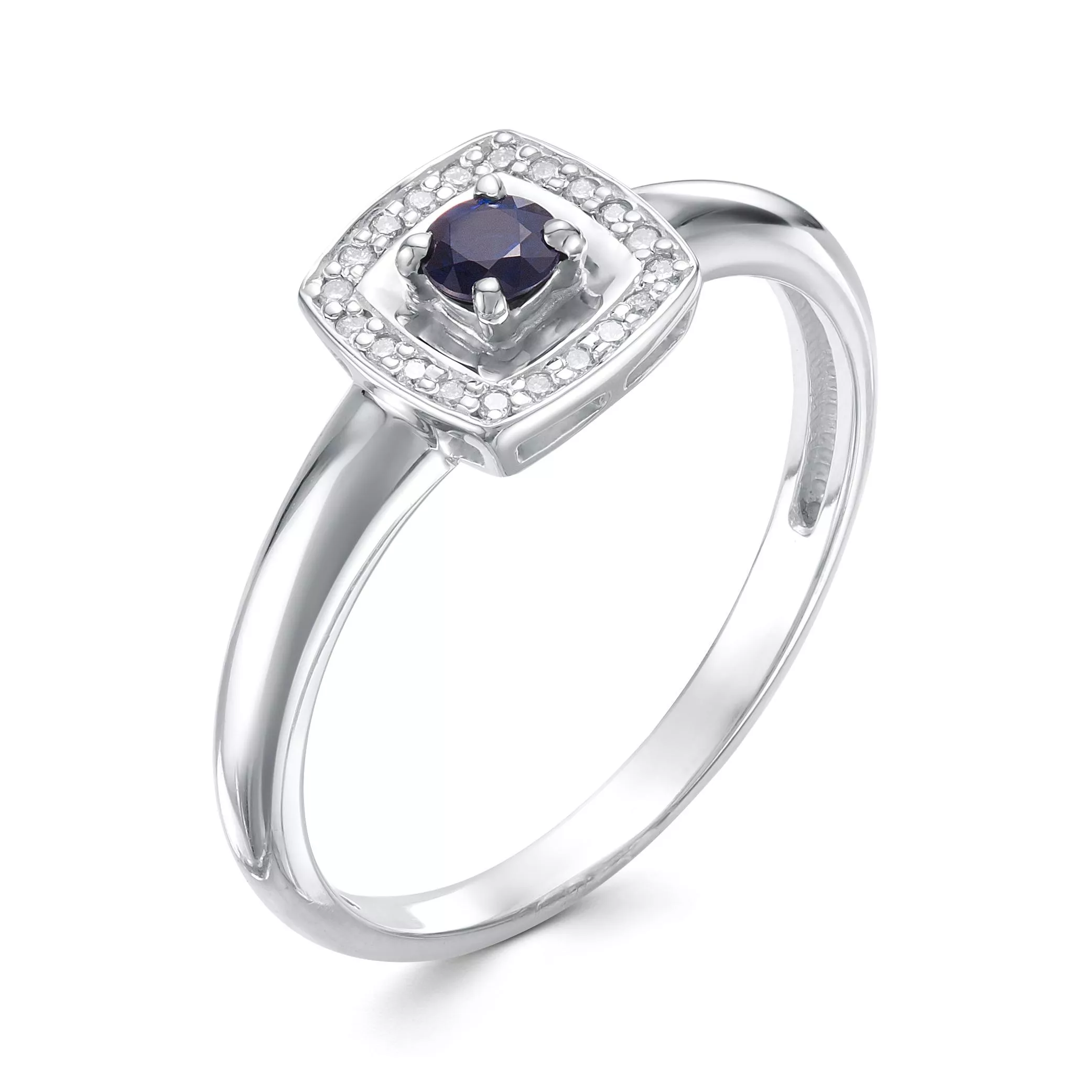 Кольцо из белого золота с сапфиром V11612510300