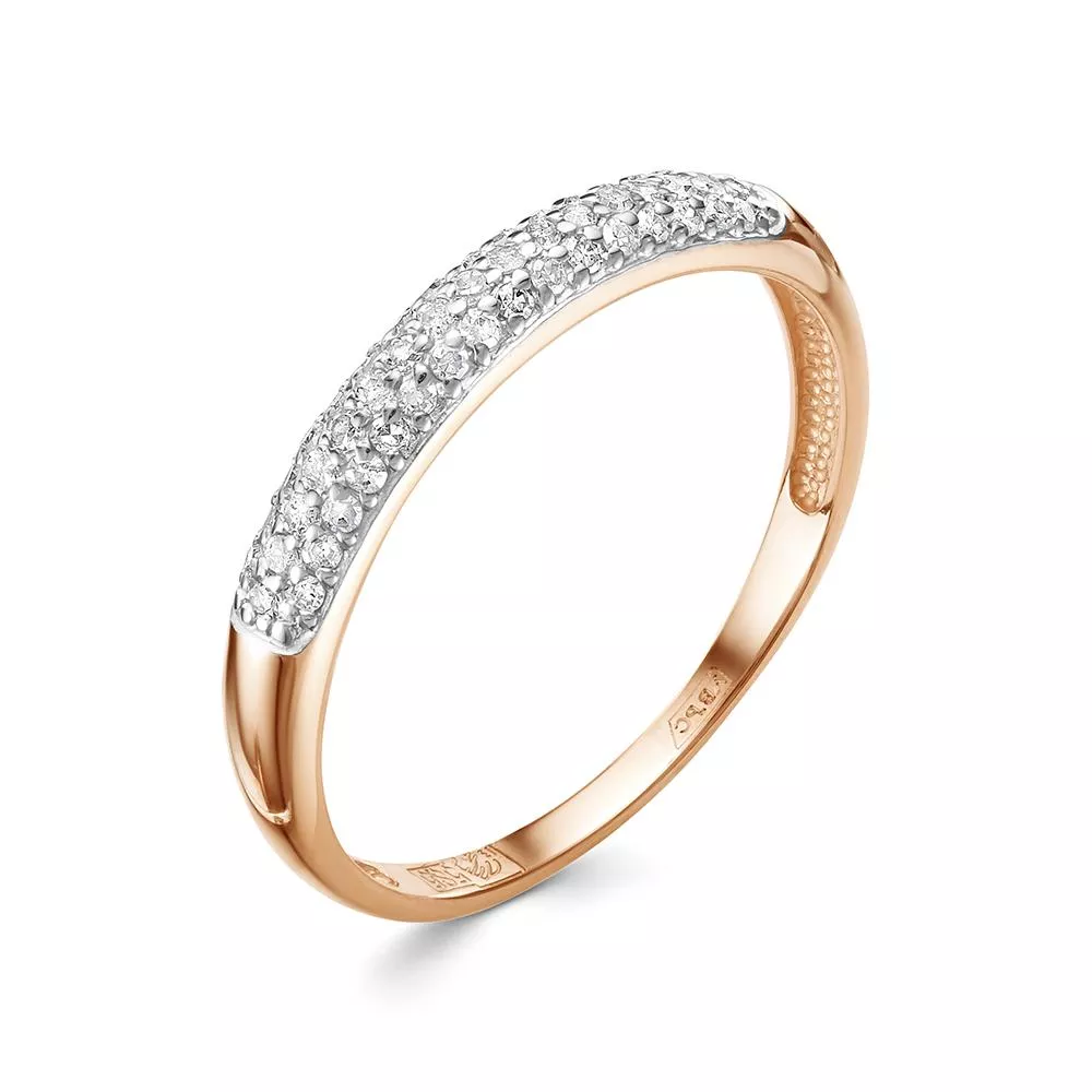 Кольцо из красного золота с бриллиантом V17421510100