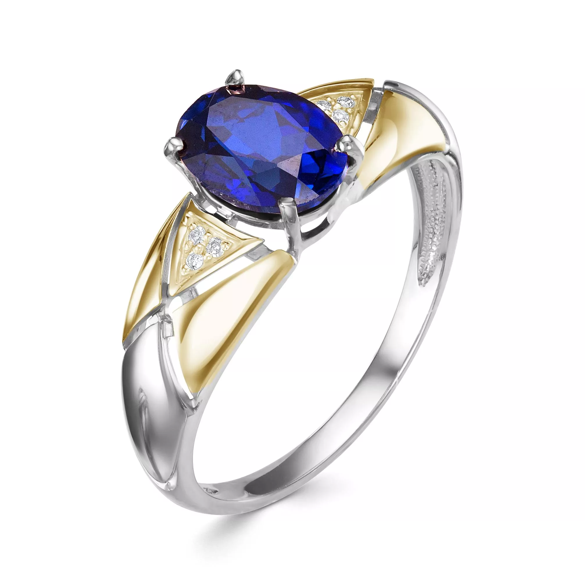 Кольцо из белого золота с сапфиром V17672531600