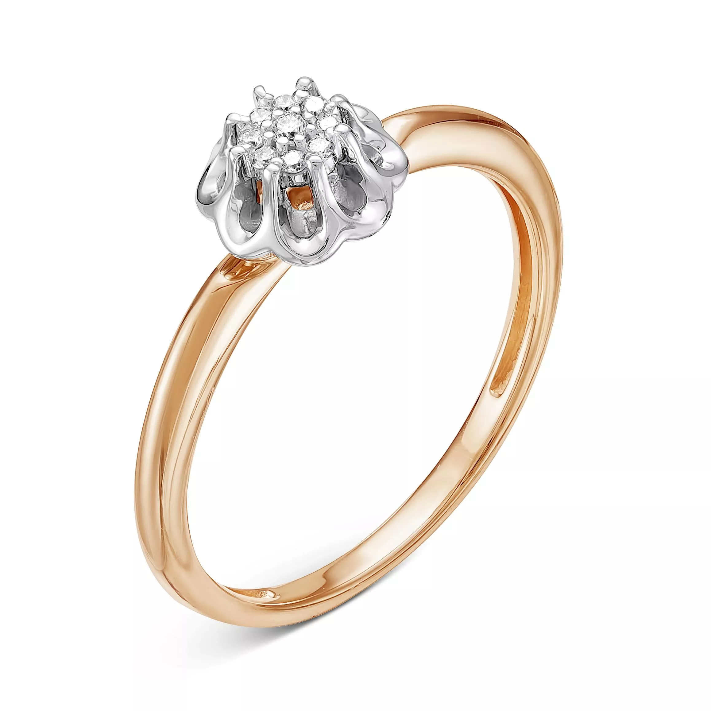 Кольцо из красного золота с бриллиантом V10621510000