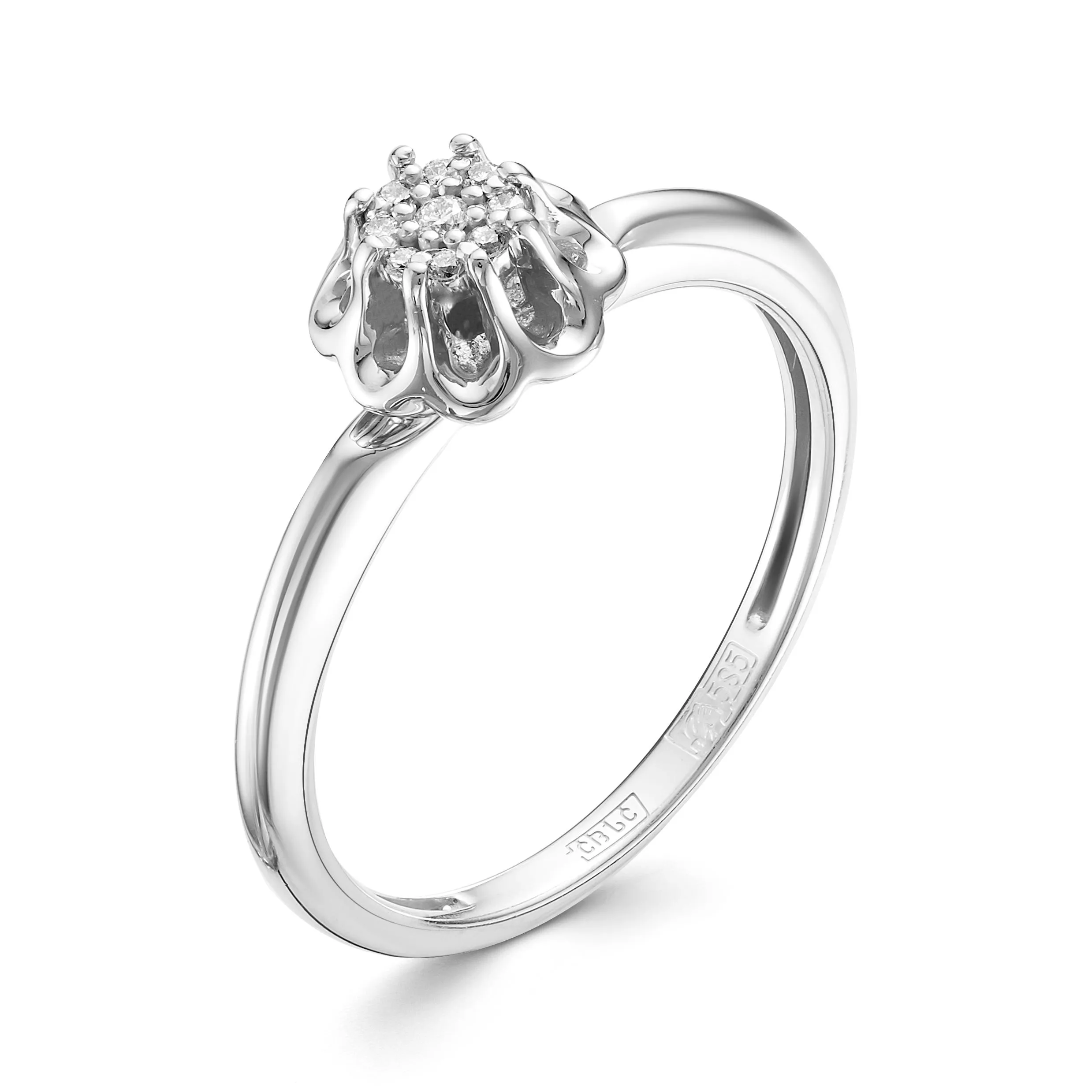 Кольцо из белого золота с бриллиантом V10622510000