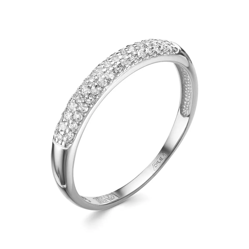 Кольцо из белого золота с бриллиантами