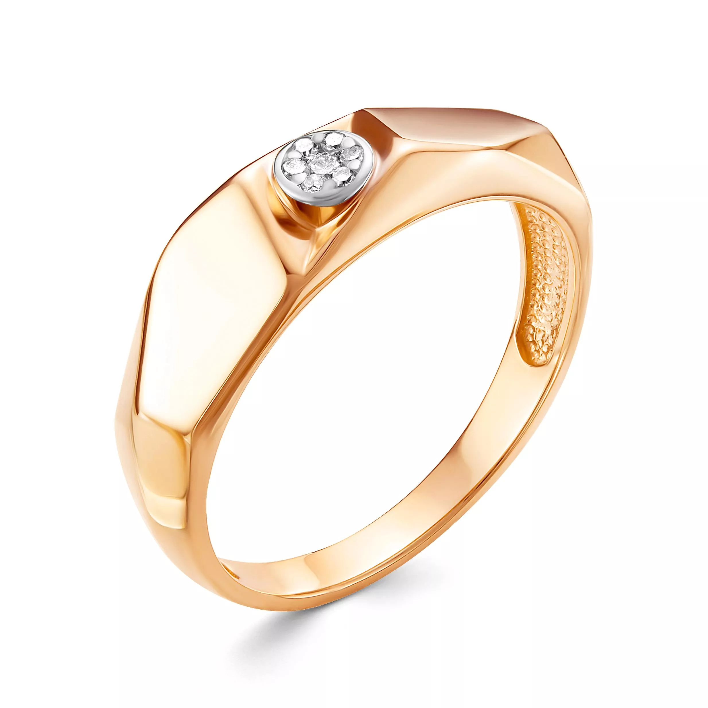 Кольцо из красного золота с бриллиантом V17121514600