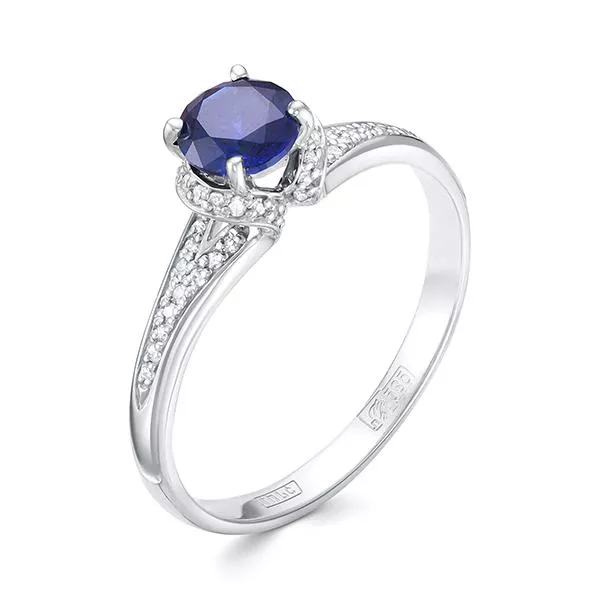 Кольцо из белого золота с сапфиром V13902511600