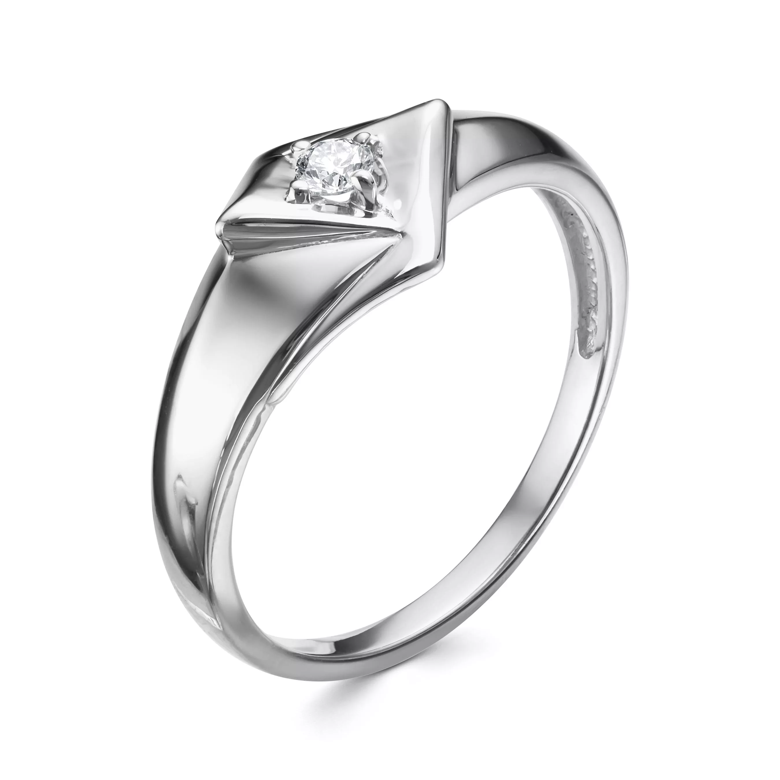 Кольцо из белого золота с бриллиантом V17662510000