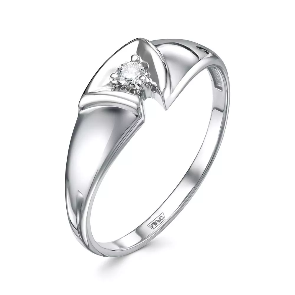 Кольцо из белого золота с бриллиантом V17632510000