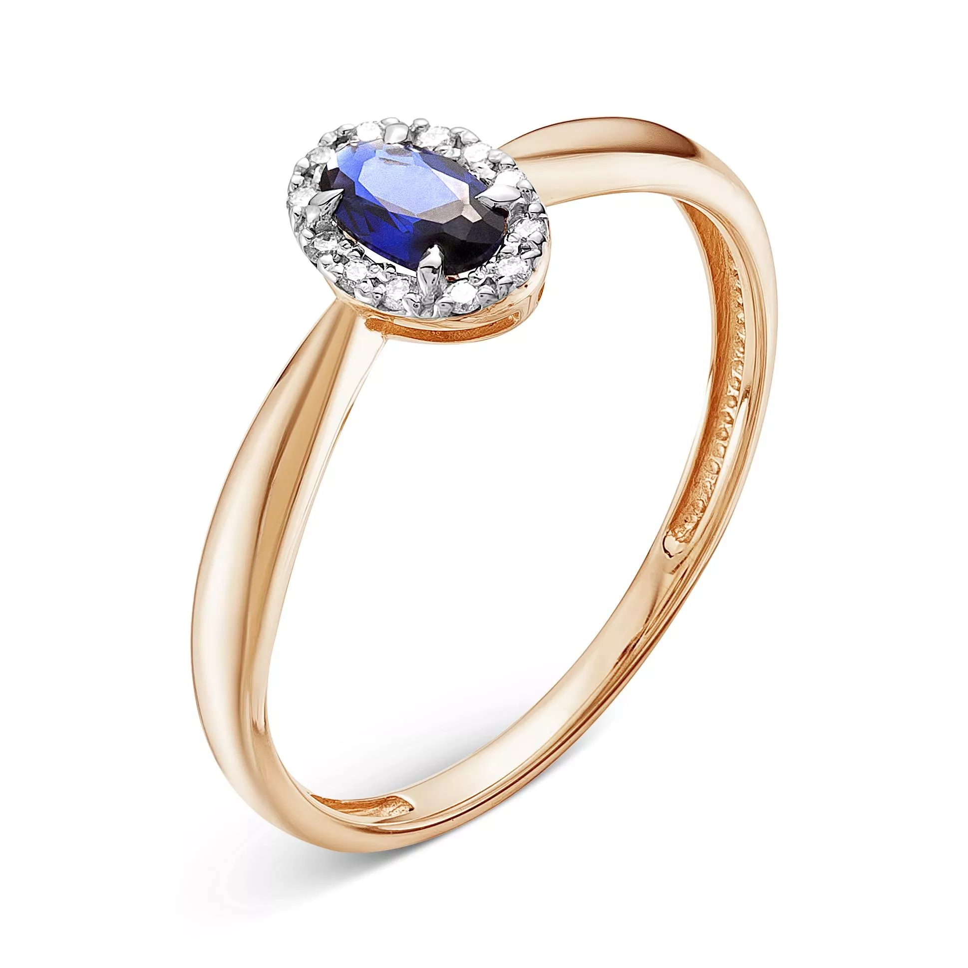 Кольцо из красного золота с сапфиром V10221510300