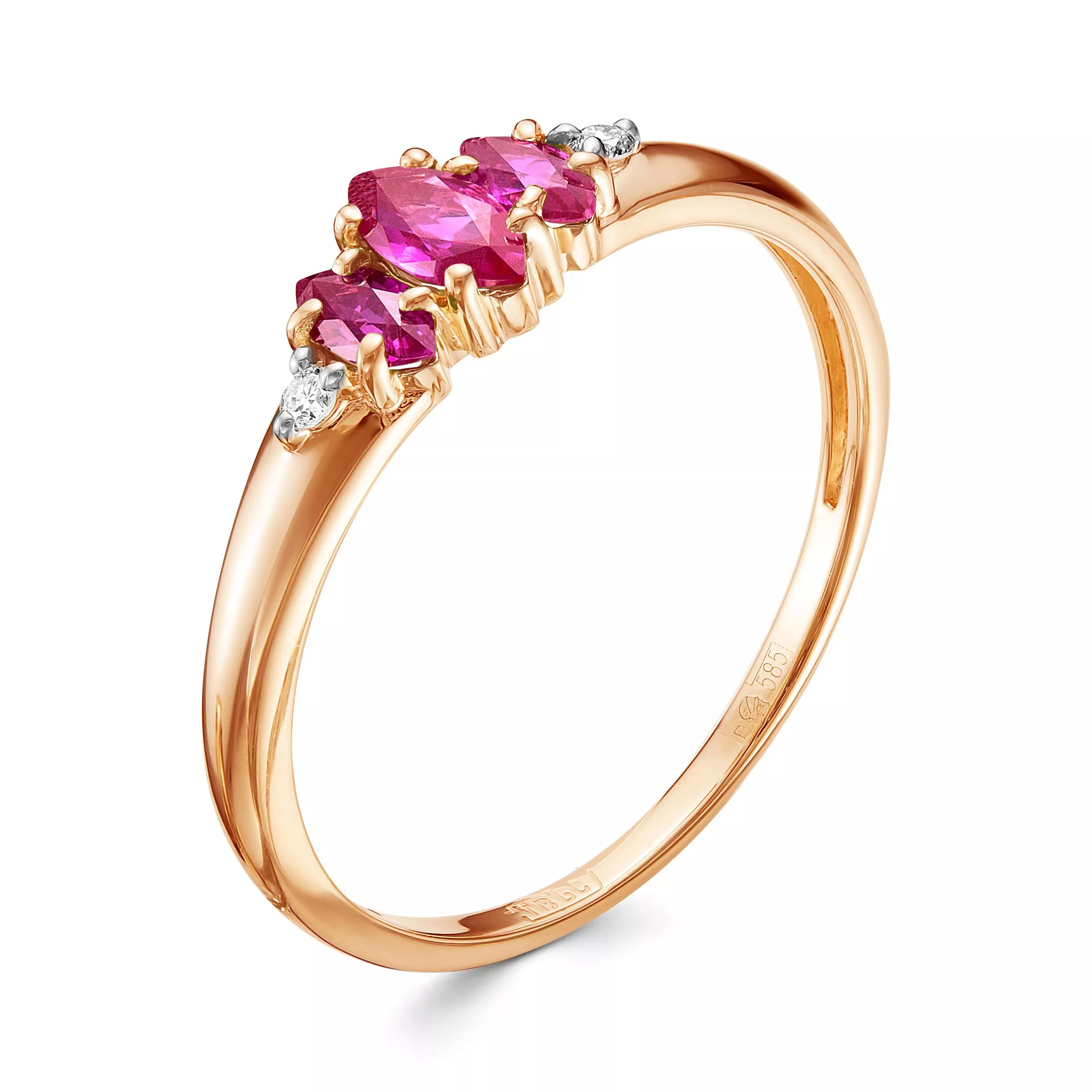 Кольцо из красного золота с рубином V13491510500