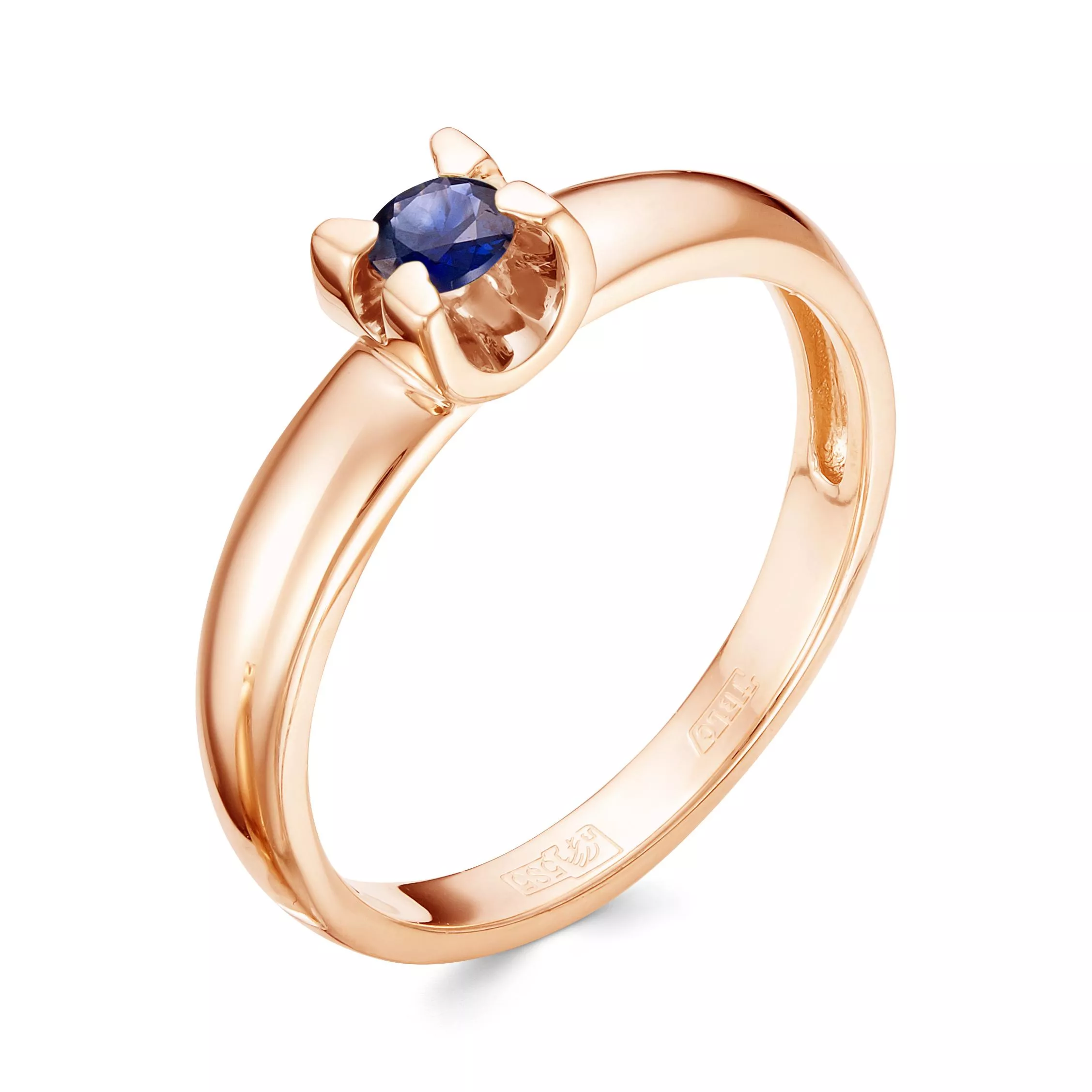 Кольцо из красного золота с сапфиром V11041501000