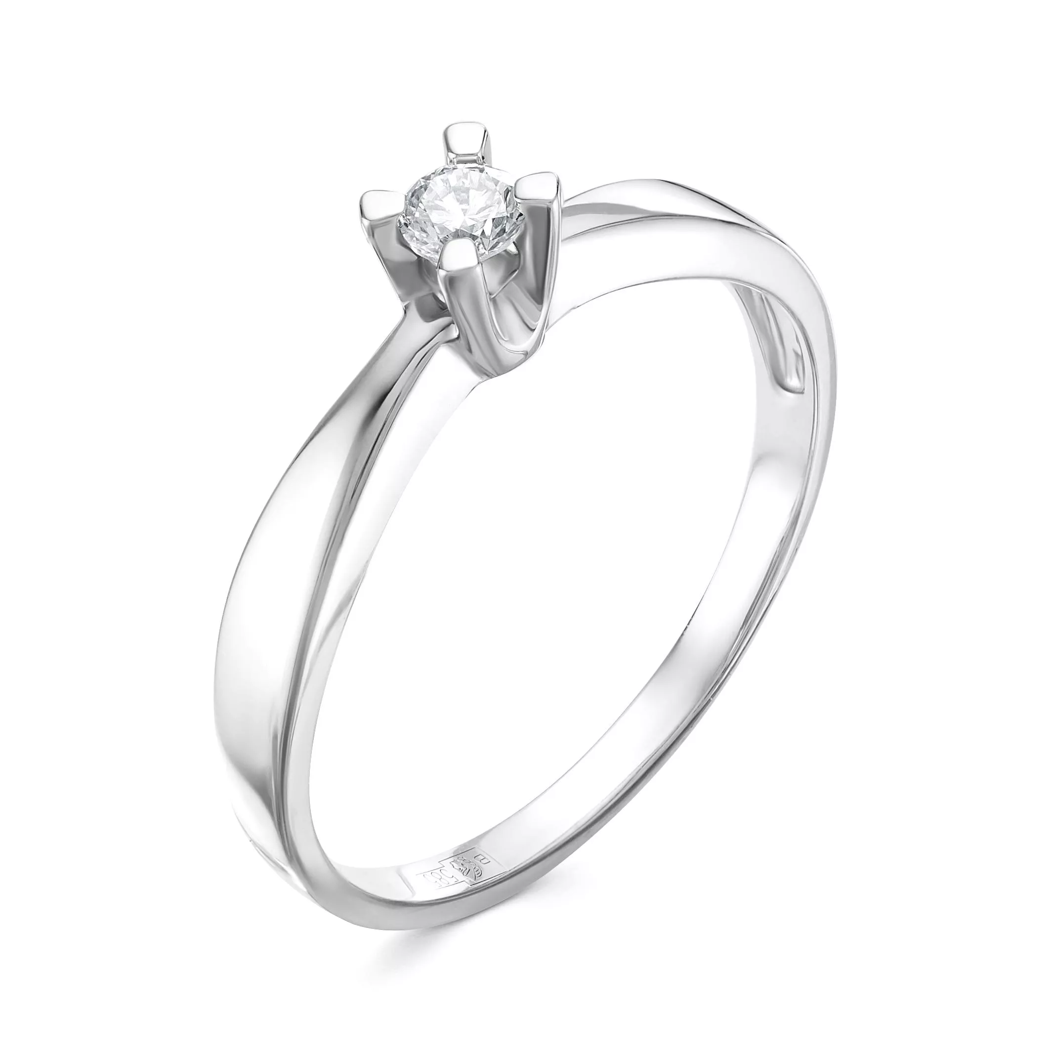 Кольцо из белого золота с бриллиантом V16072510000