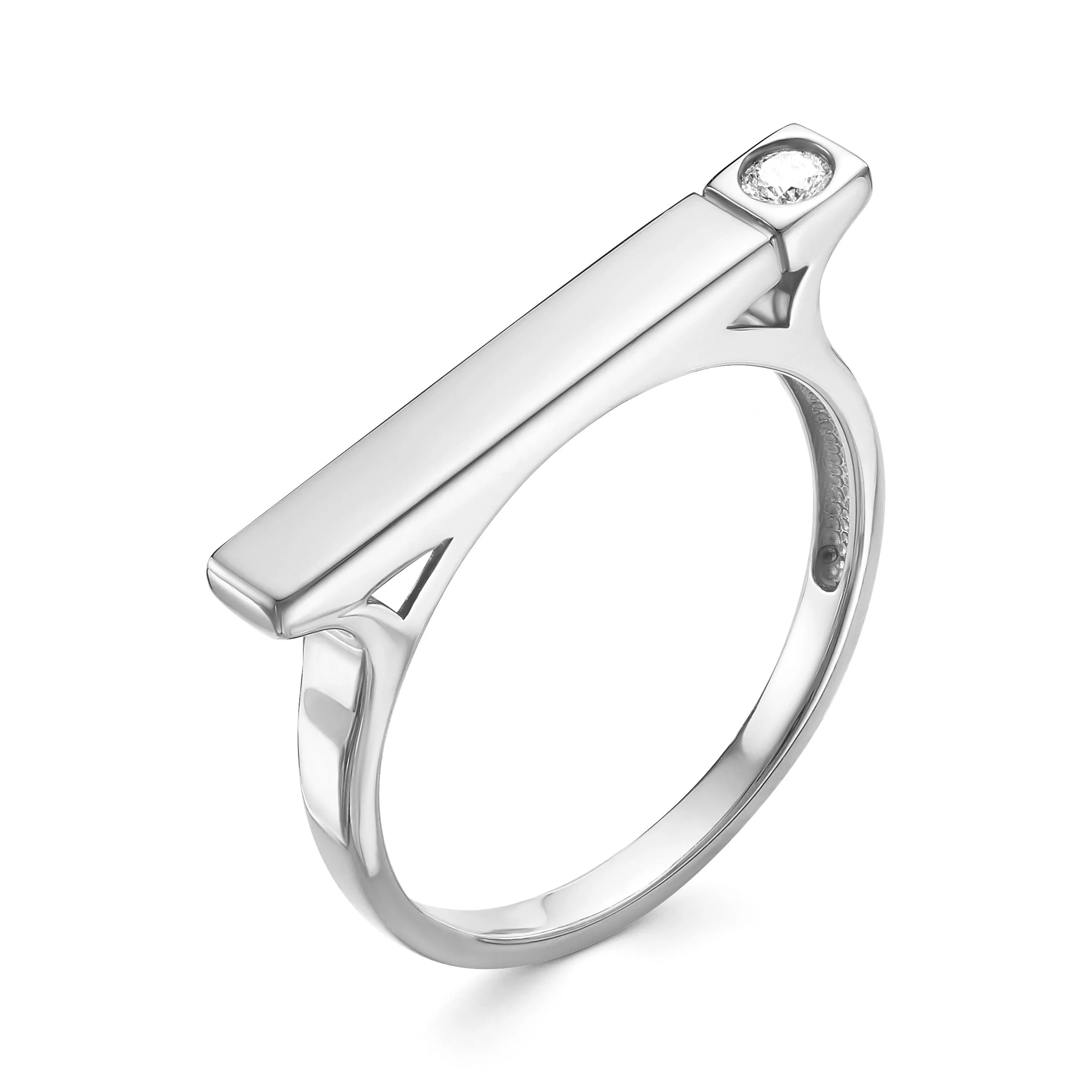 Кольцо из белого золота с бриллиантом V17192510000