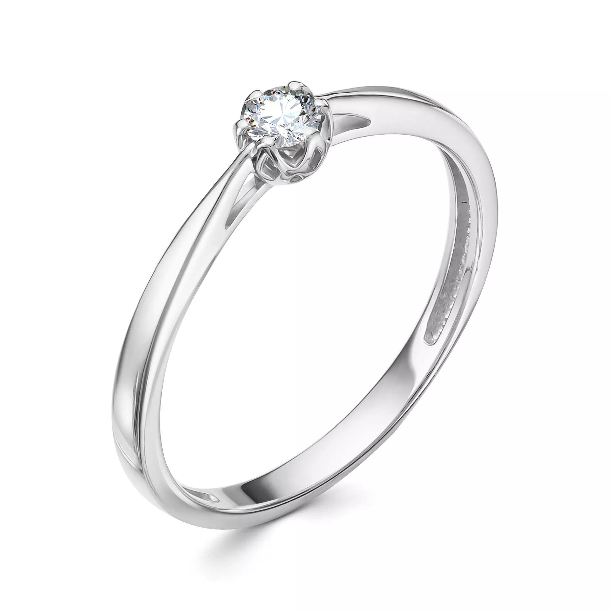 Кольцо из белого золота с бриллиантом V10422510000