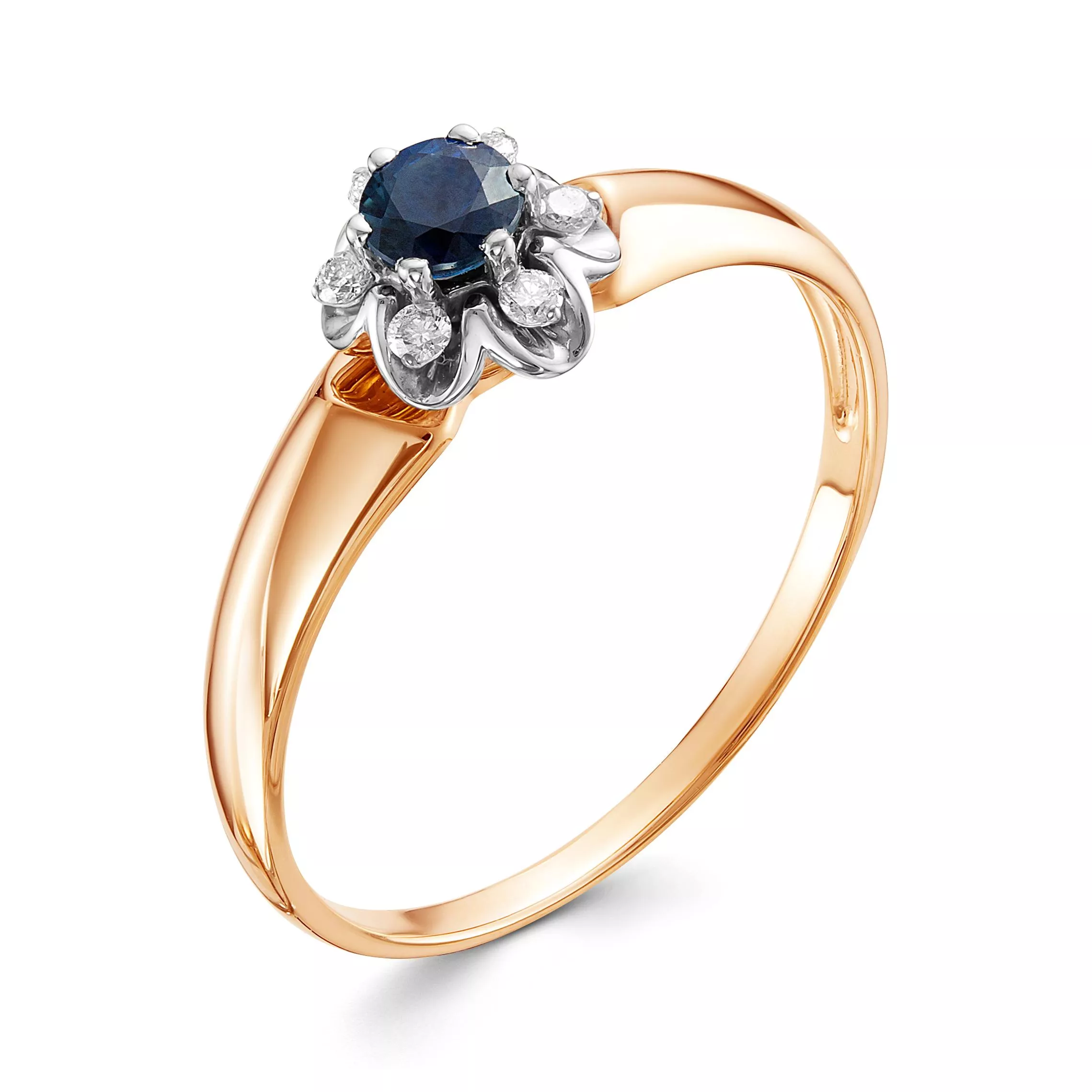 Кольцо из красного золота с сапфиром V14151510300