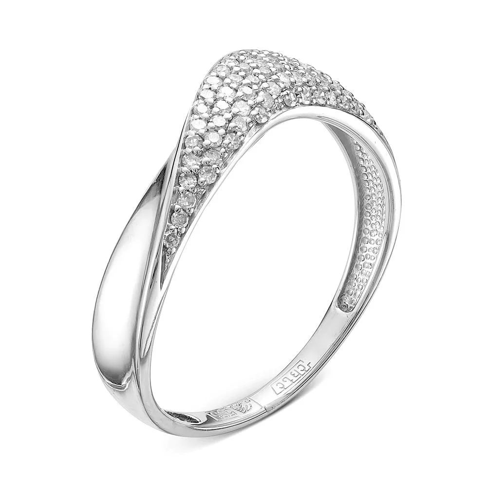 Кольцо из белого золота с бриллиантом V10462510100