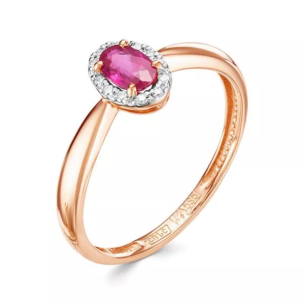 Кольцо из красного золота с рубином V10221510500