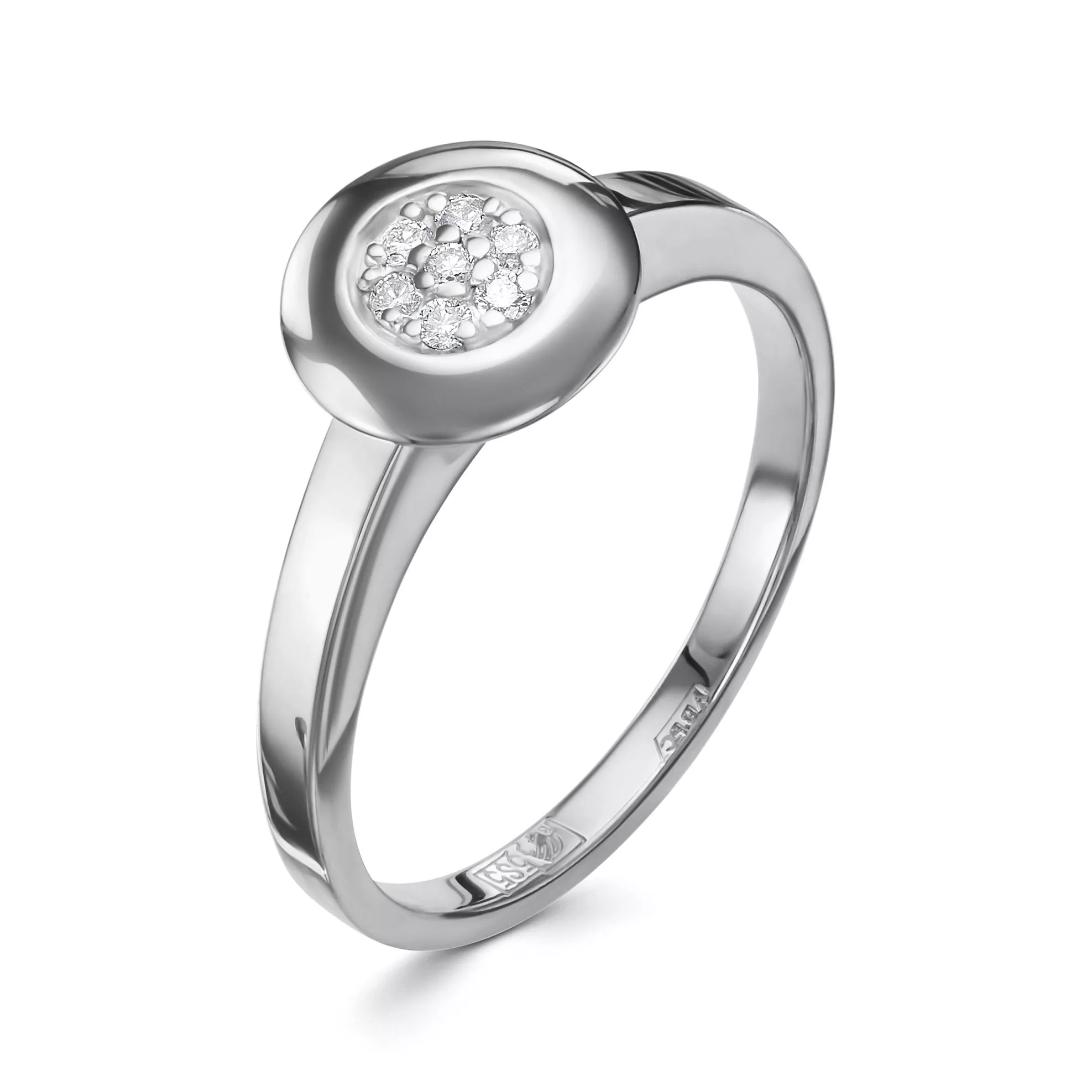 Кольцо из белого золота с бриллиантом V17572510000
