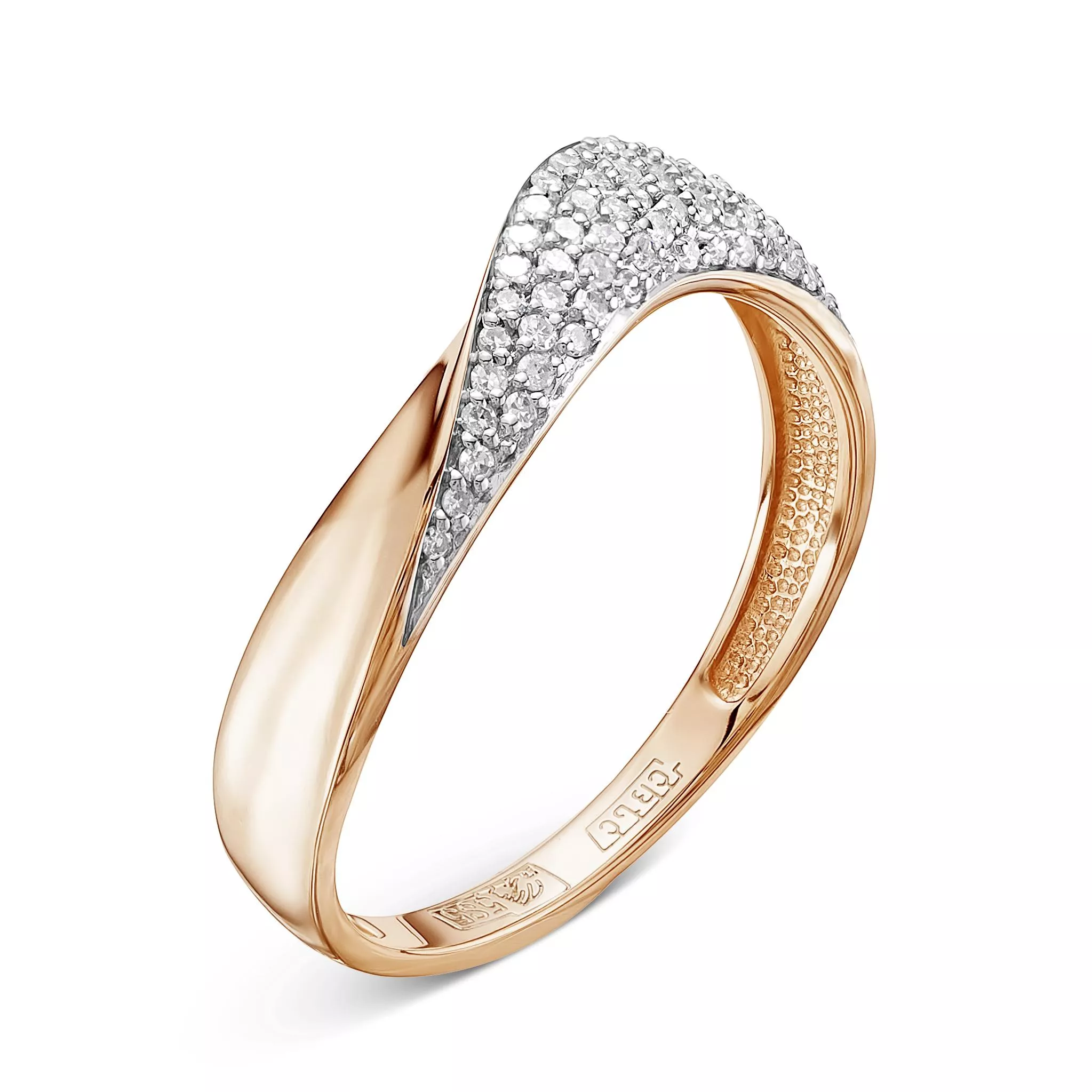 Кольцо из красного золота с бриллиантом V10461510100