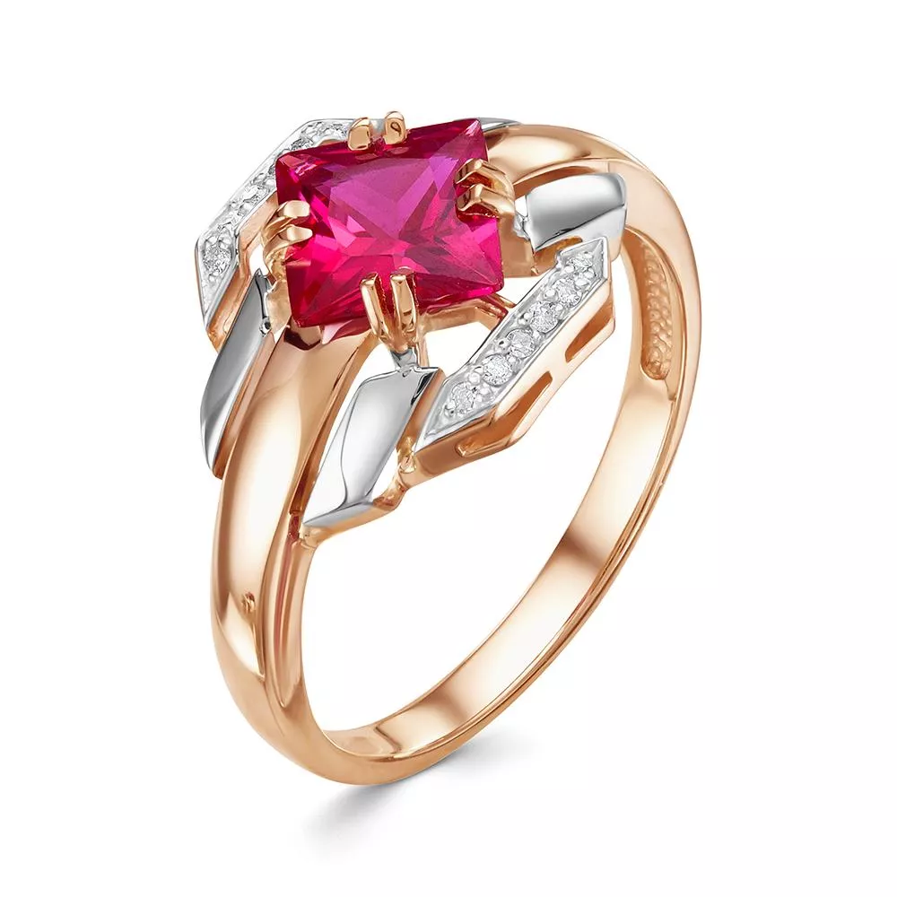 Кольцо из красного золота с рубином V17721511800