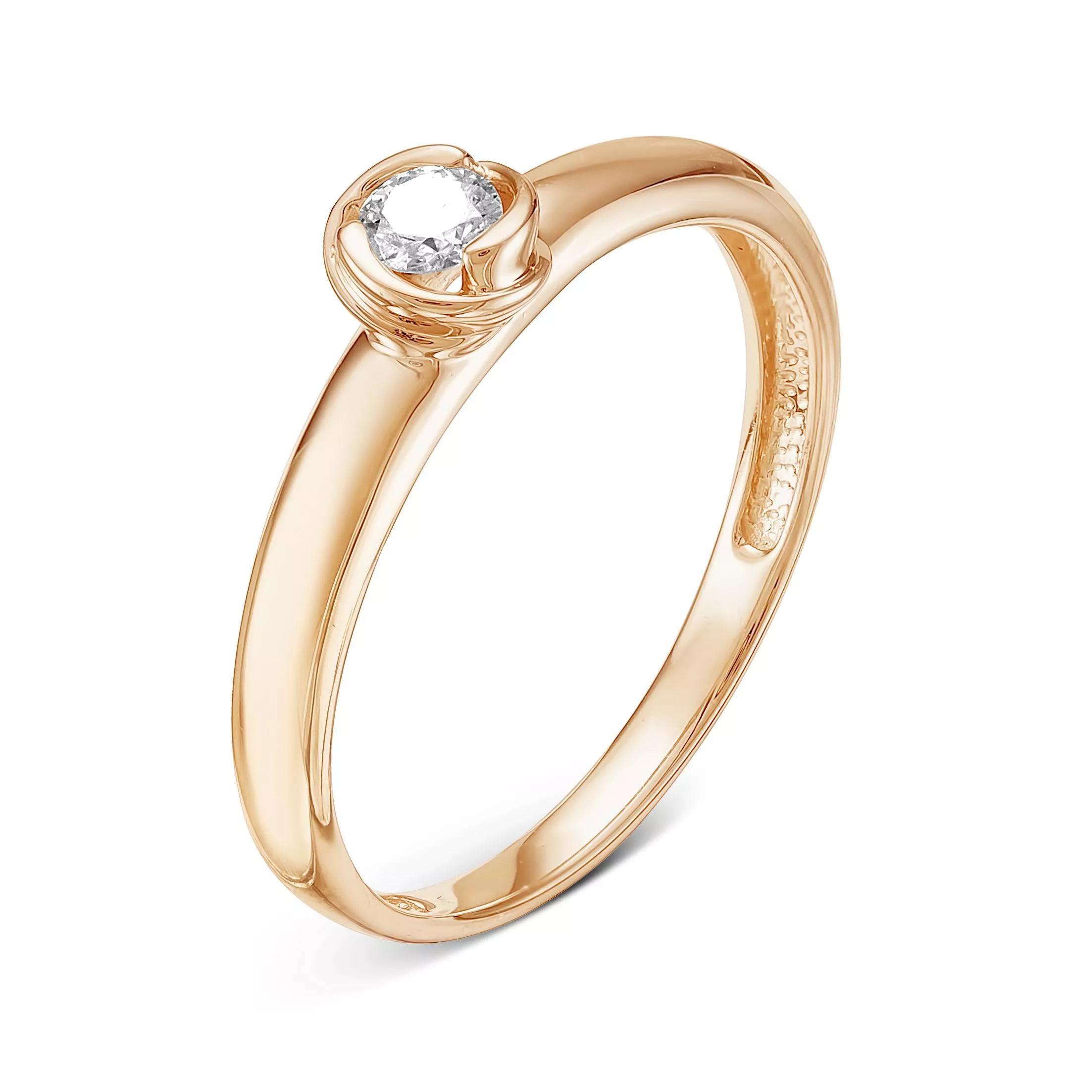 Кольцо из красного золота с бриллиантом V10351500000