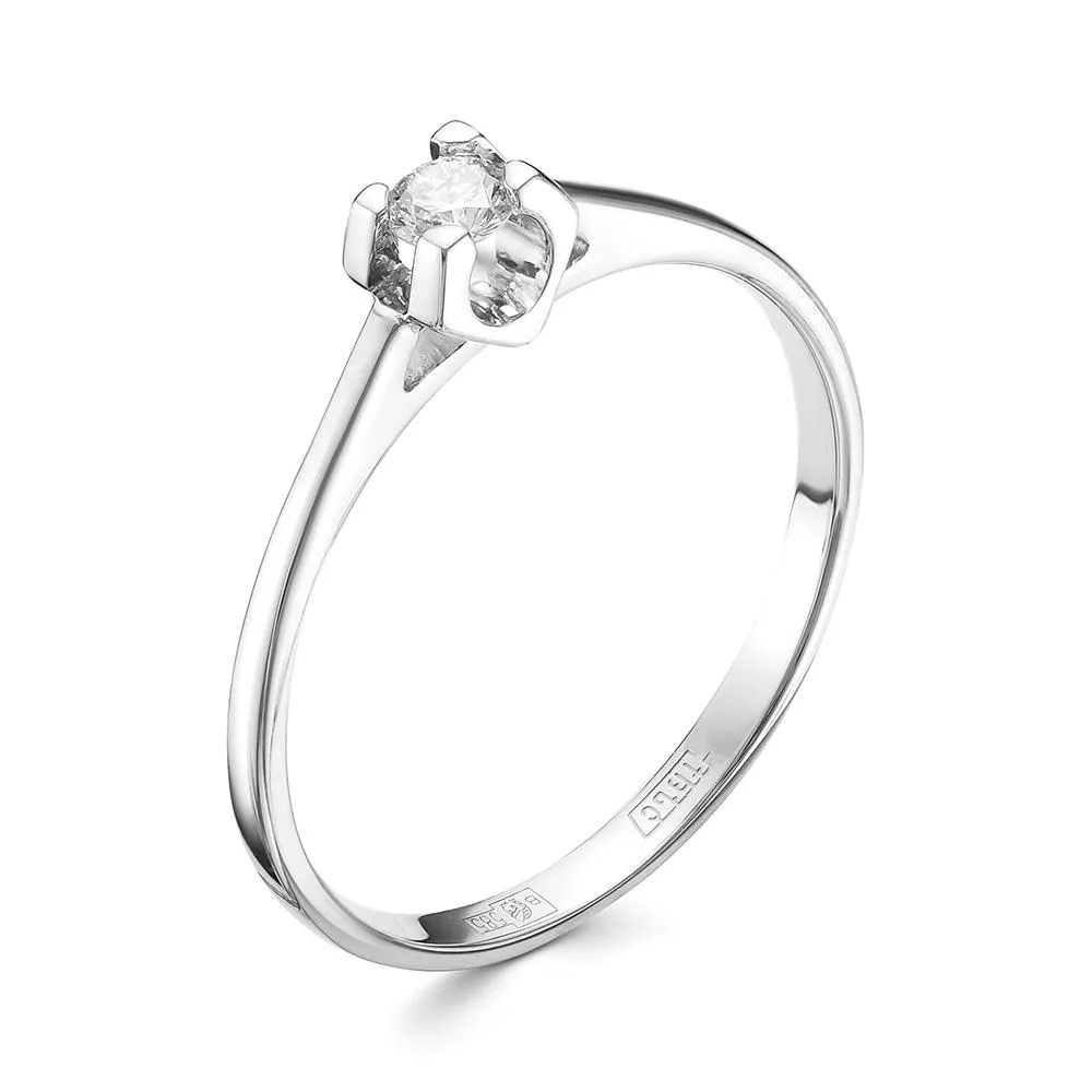 Кольцо из белого золота с бриллиантом V11872510000