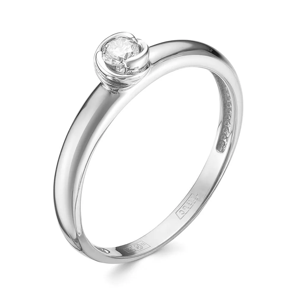 Кольцо из белого золота с бриллиантом V10352510000