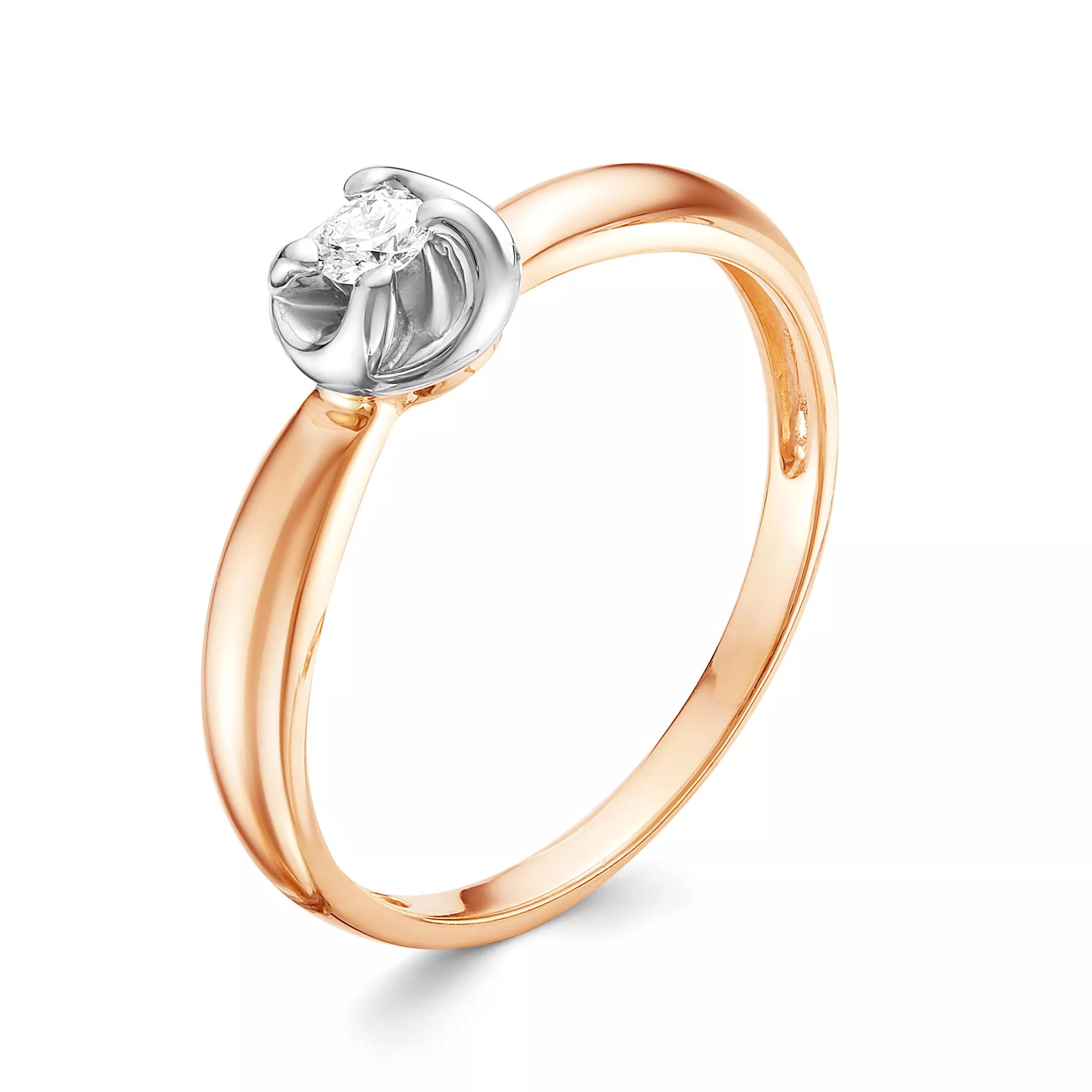 Кольцо из красного золота с бриллиантом V14171510000