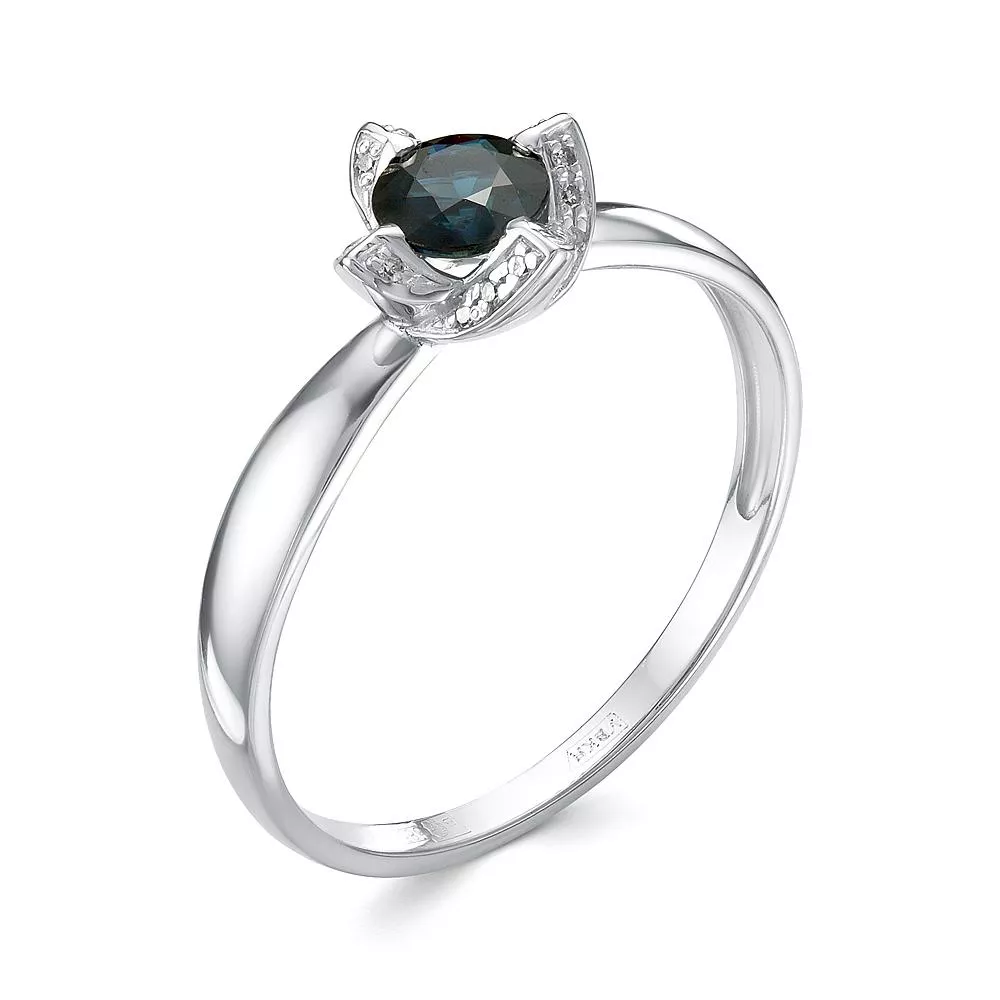 Кольцо из белого золота с сапфиром V15632510300