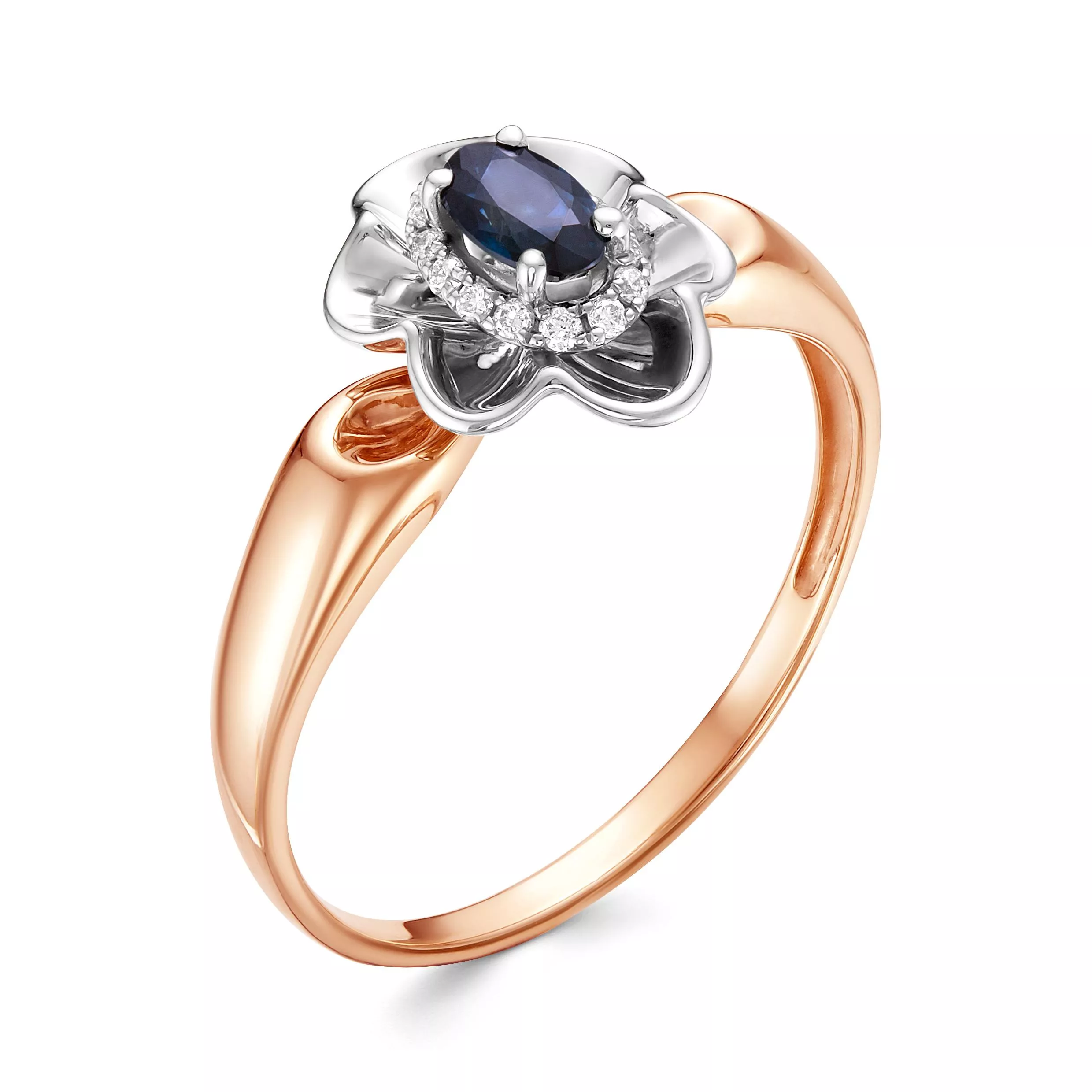 Кольцо из красного золота с сапфиром V15671510300