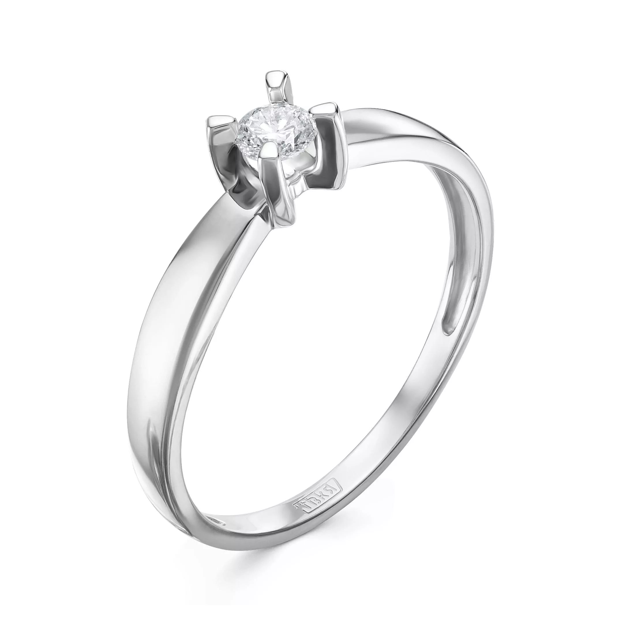 Кольцо из белого золота с бриллиантом V16102510000