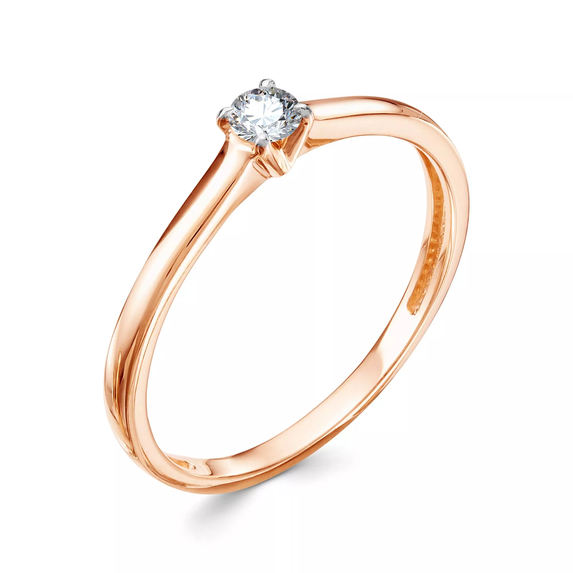 Кольцо из красного золота с бриллиантом V10401510000