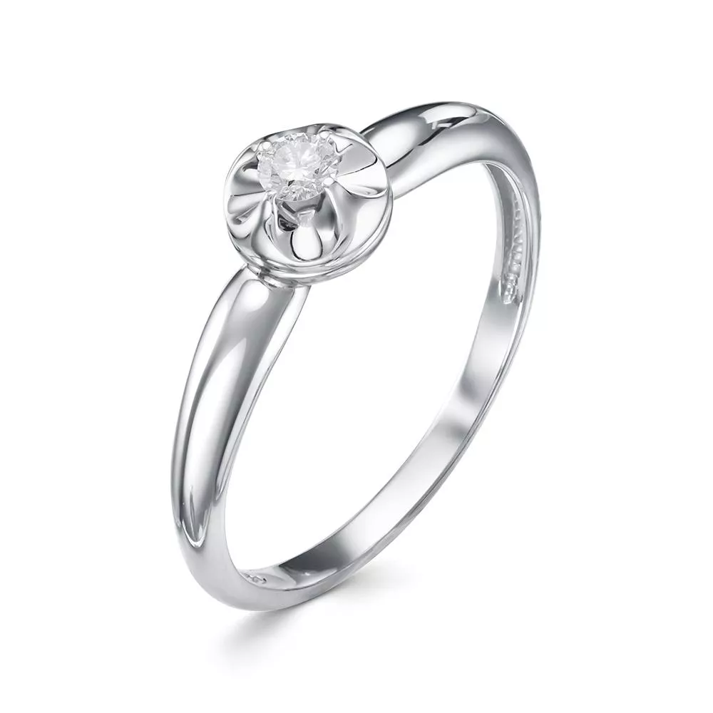 Кольцо из белого золота с бриллиантом V17862510000