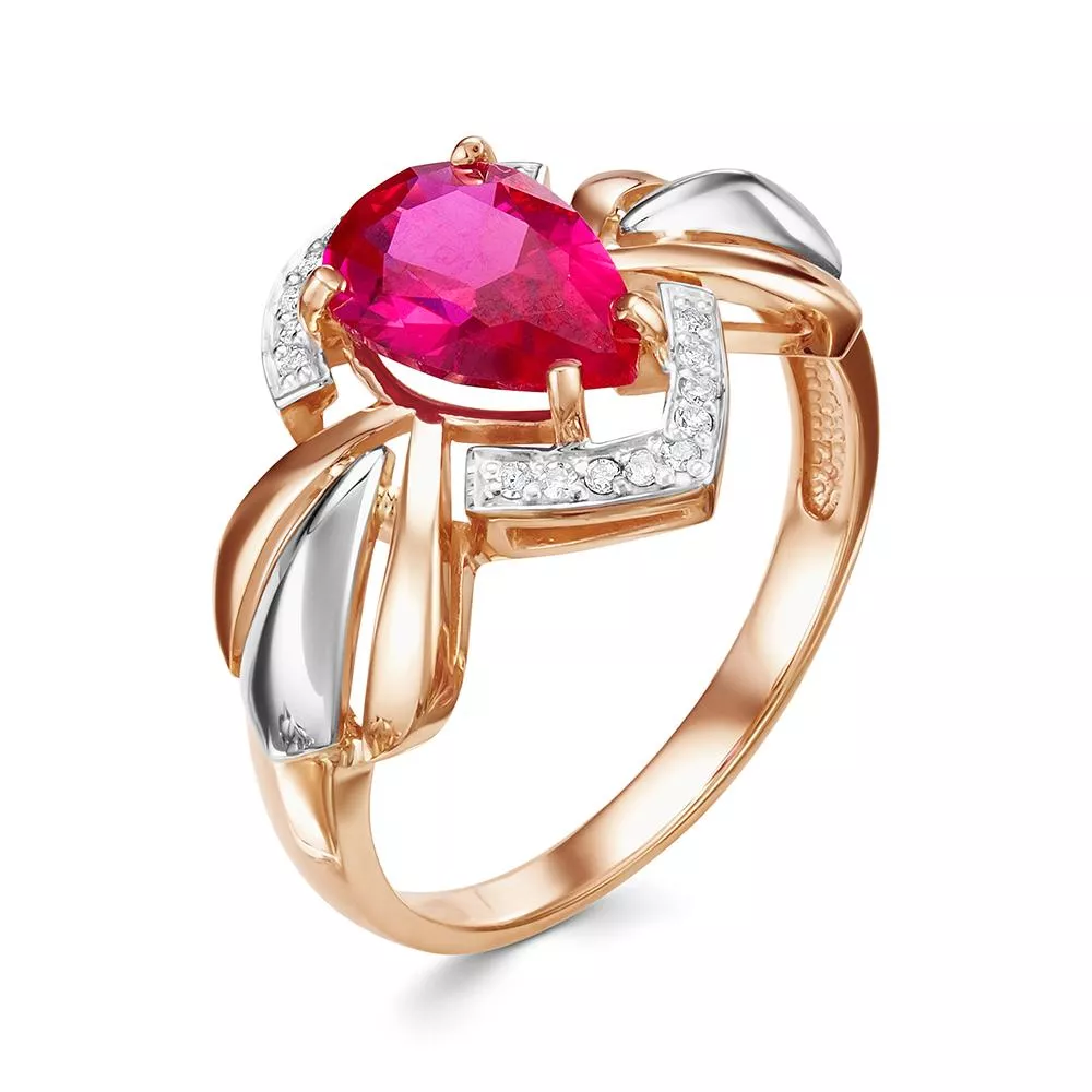 Кольцо из красного золота с рубином V17691511800