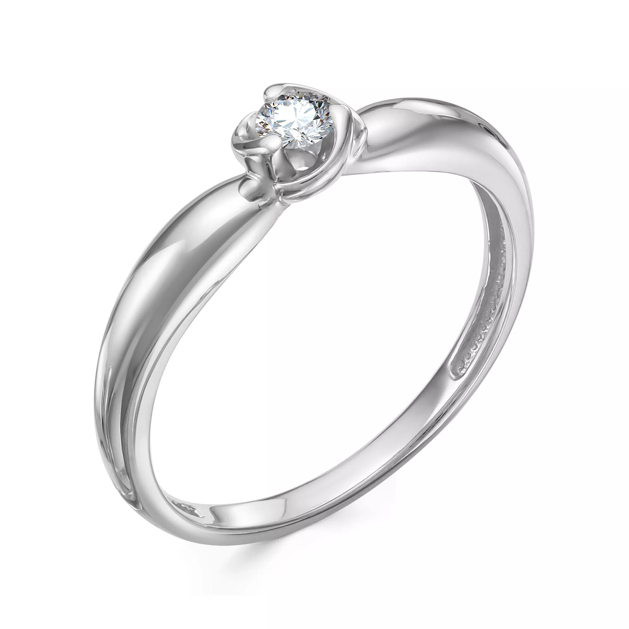 Кольцо из белого золота с бриллиантом V11292510000