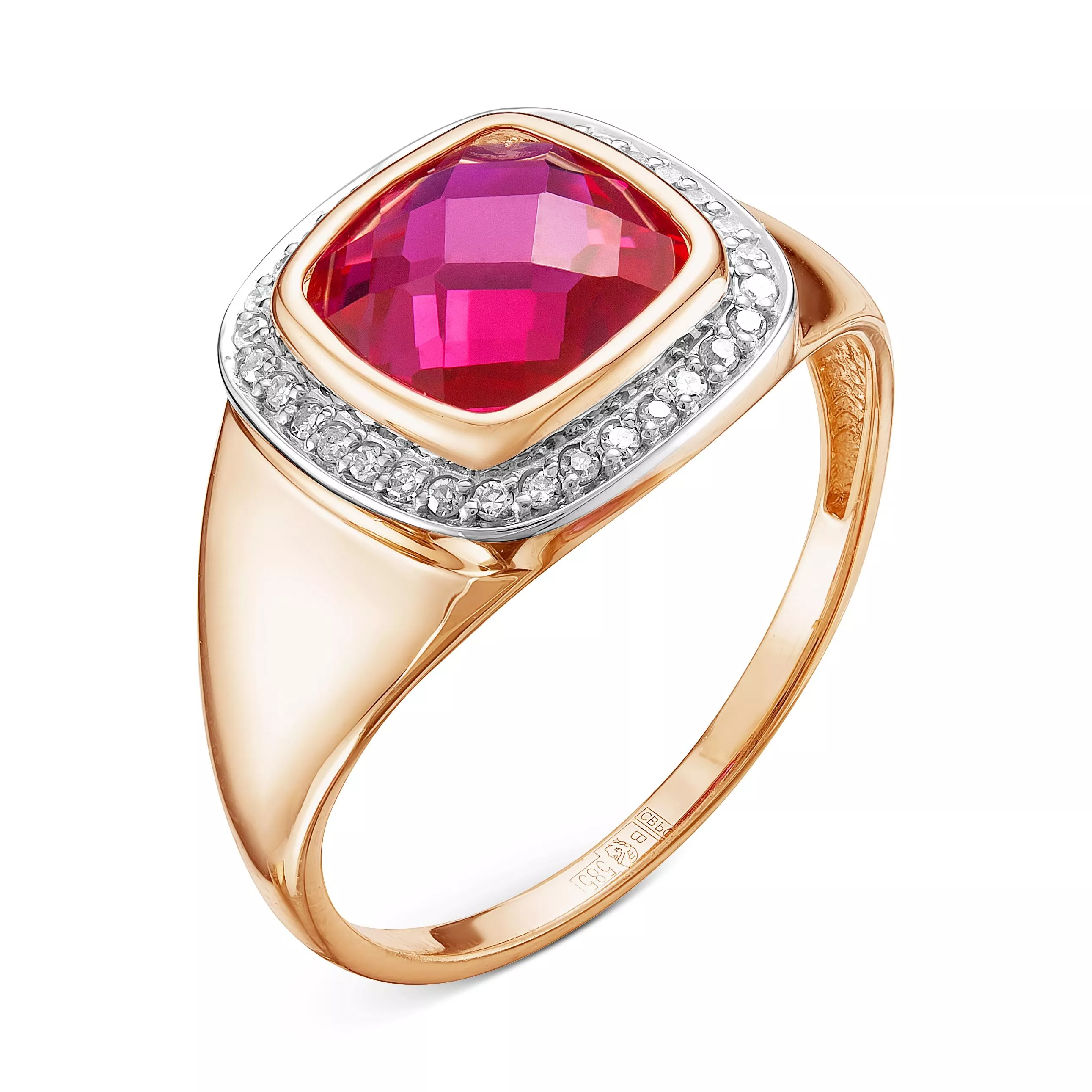 Кольцо из красного золота с рубином V10891511800