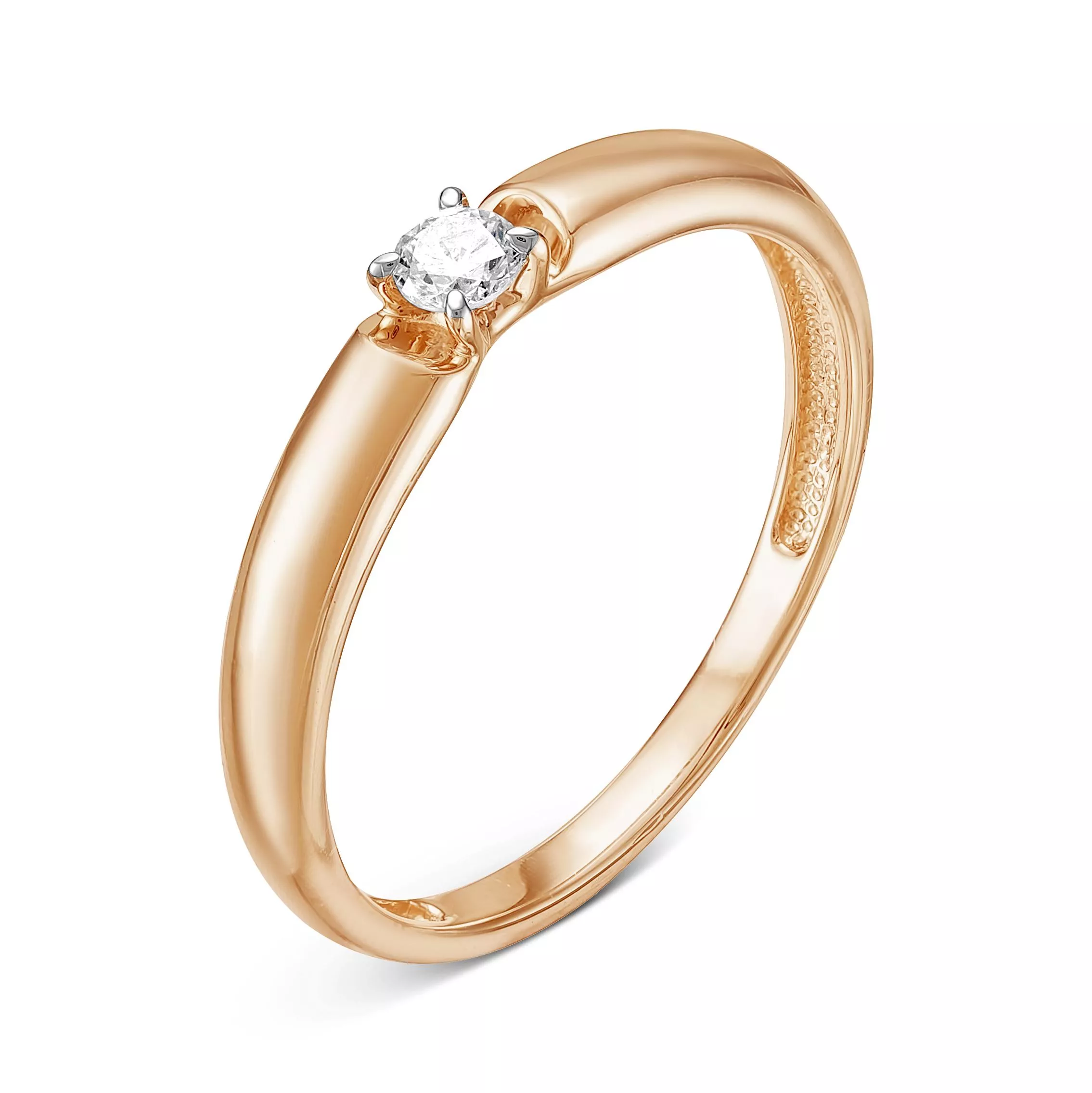 Кольцо из красного золота с бриллиантом V10571510000